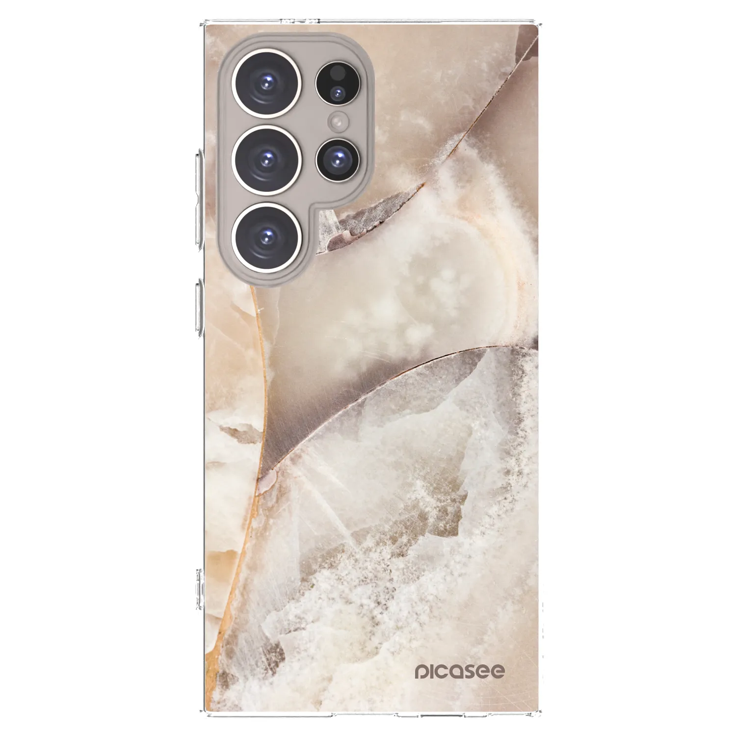 Picasee silikonový průhledný obal pro Samsung Galaxy S24 Ultra S928B 5G - Cream marble