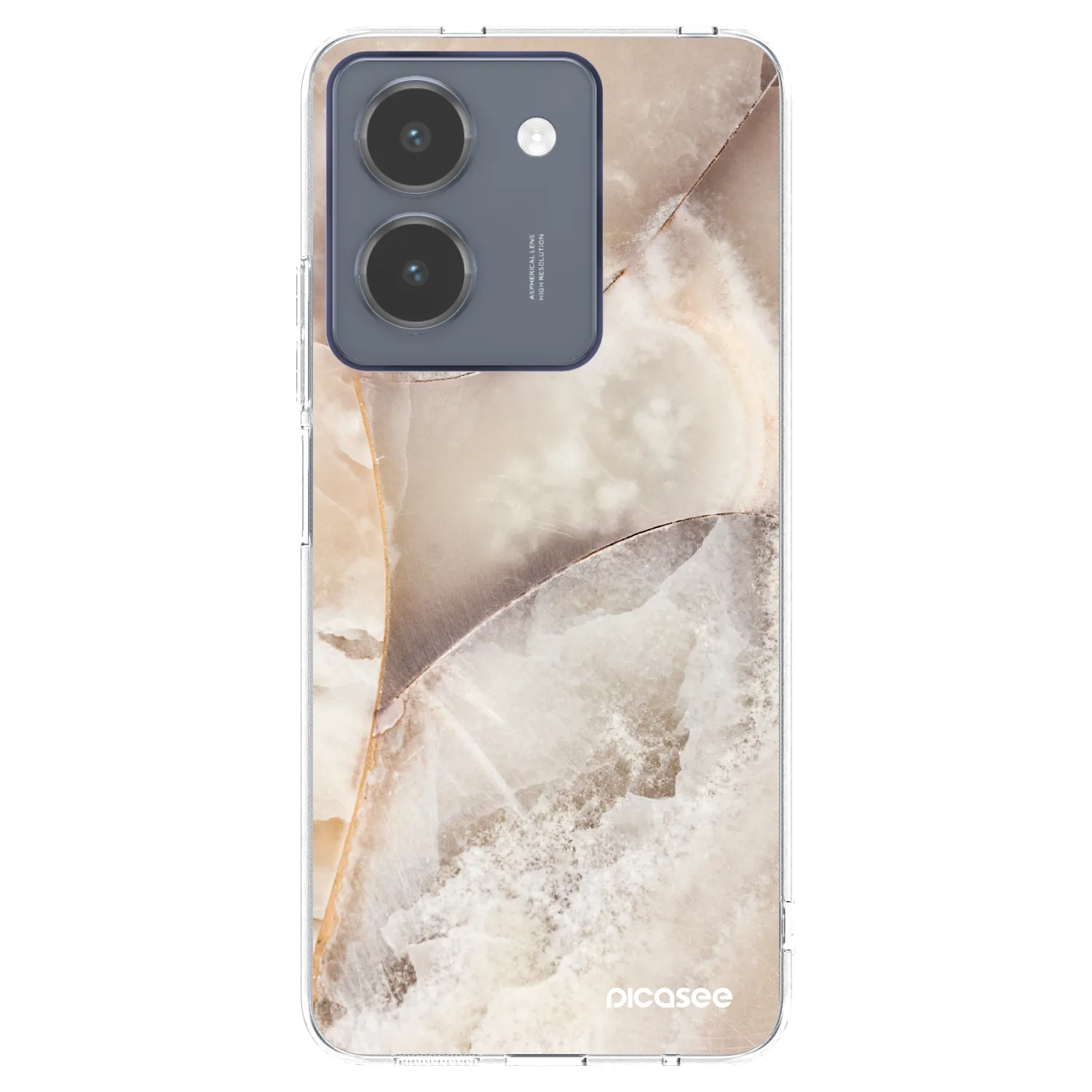 Picasee silikonový průhledný obal pro Vivo Y36 4G - Cream marble