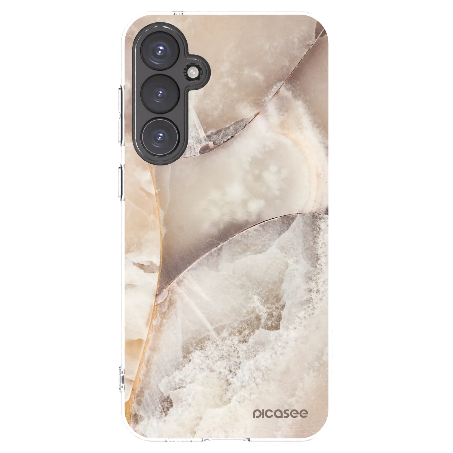 Picasee silikonový průhledný obal pro Samsung Galaxy S23 FE S711B - Cream marble
