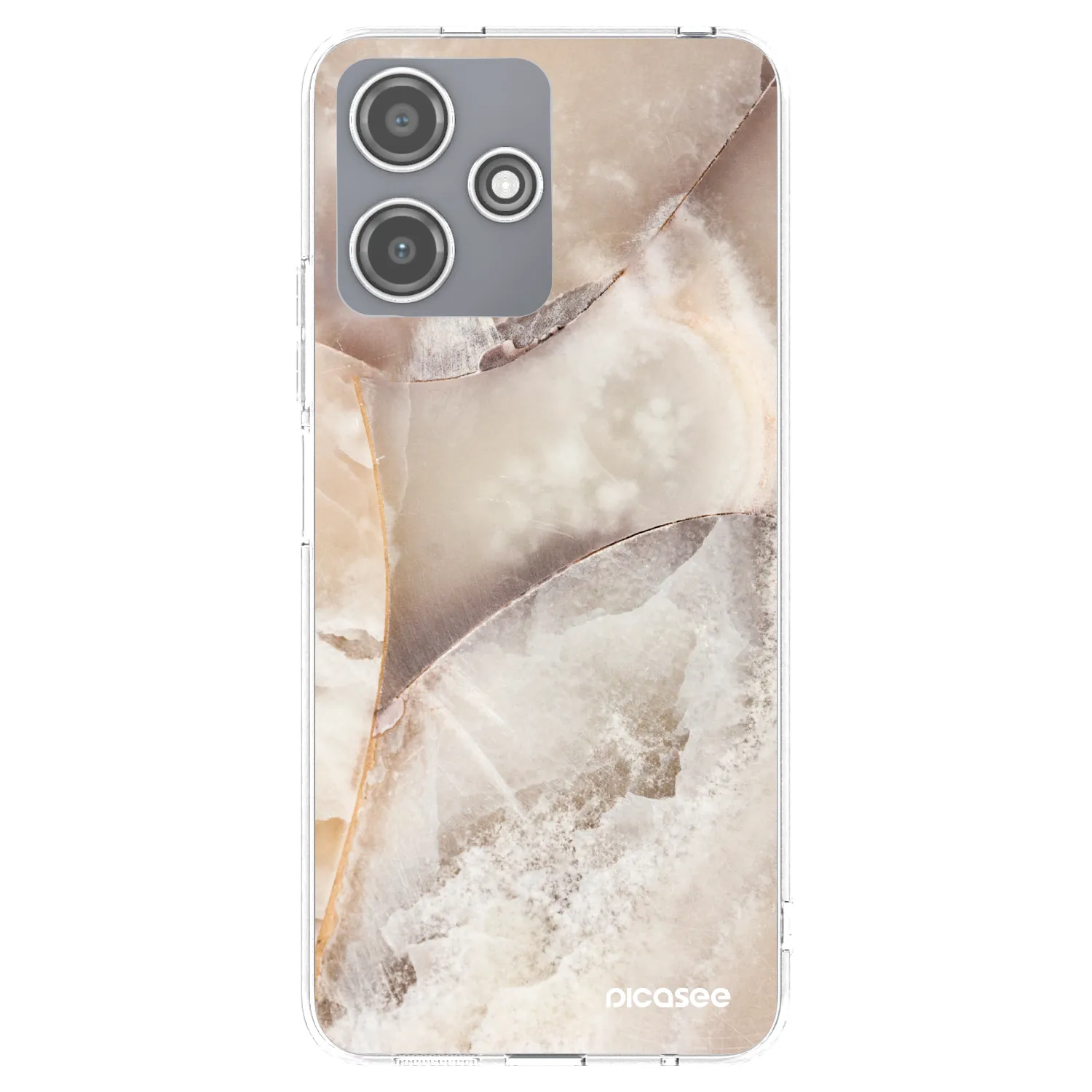Picasee silikonový průhledný obal pro Xiaomi Redmi 12 5G - Cream marble