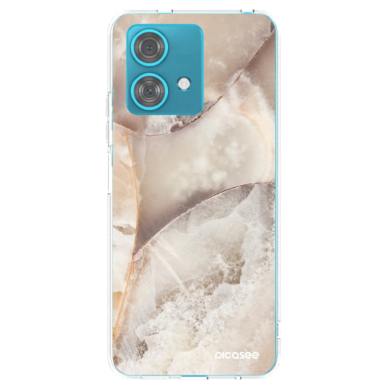 Picasee silikonový průhledný obal pro Motorola Edge 40 Neo - Cream marble