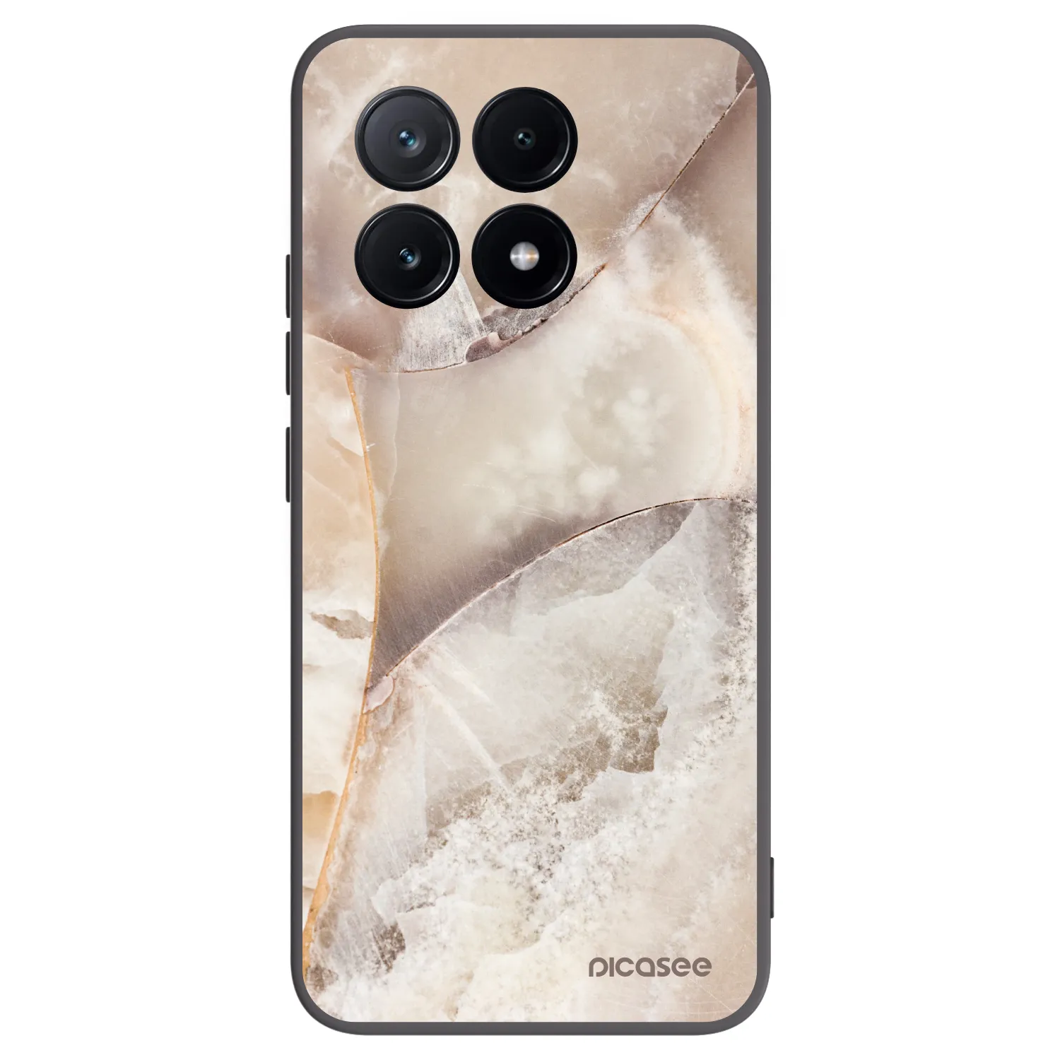 Picasee silikonový černý obal pro Xiaomi Poco X6 Pro - Cream marble