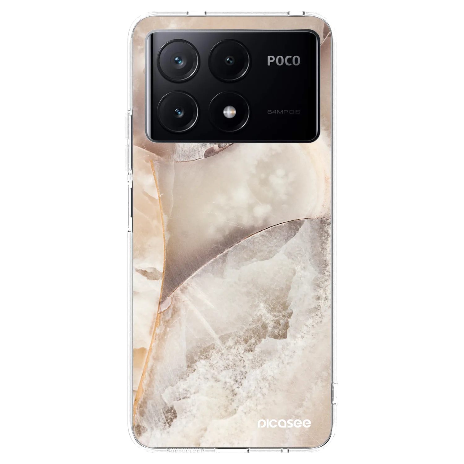 Picasee silikonový průhledný obal pro Xiaomi Poco X6 Pro - Cream marble