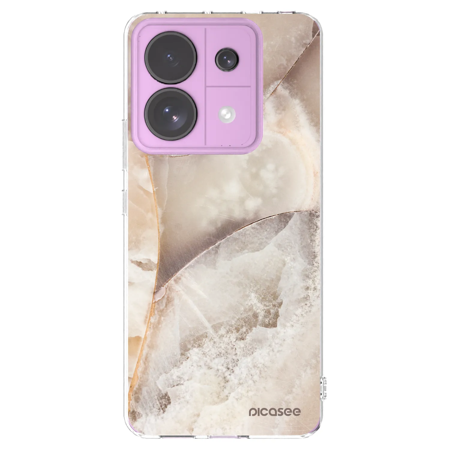 Picasee silikonový průhledný obal pro Xiaomi Redmi Note 13 Pro 5G - Cream marble