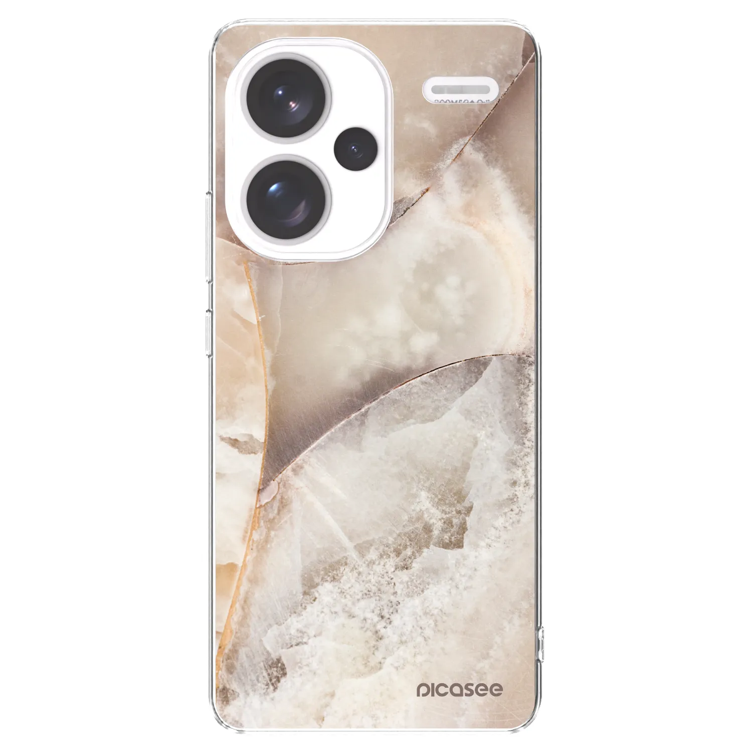 Picasee silikonový průhledný obal pro Xiaomi Redmi Note 13 Pro+ 5G - Cream marble