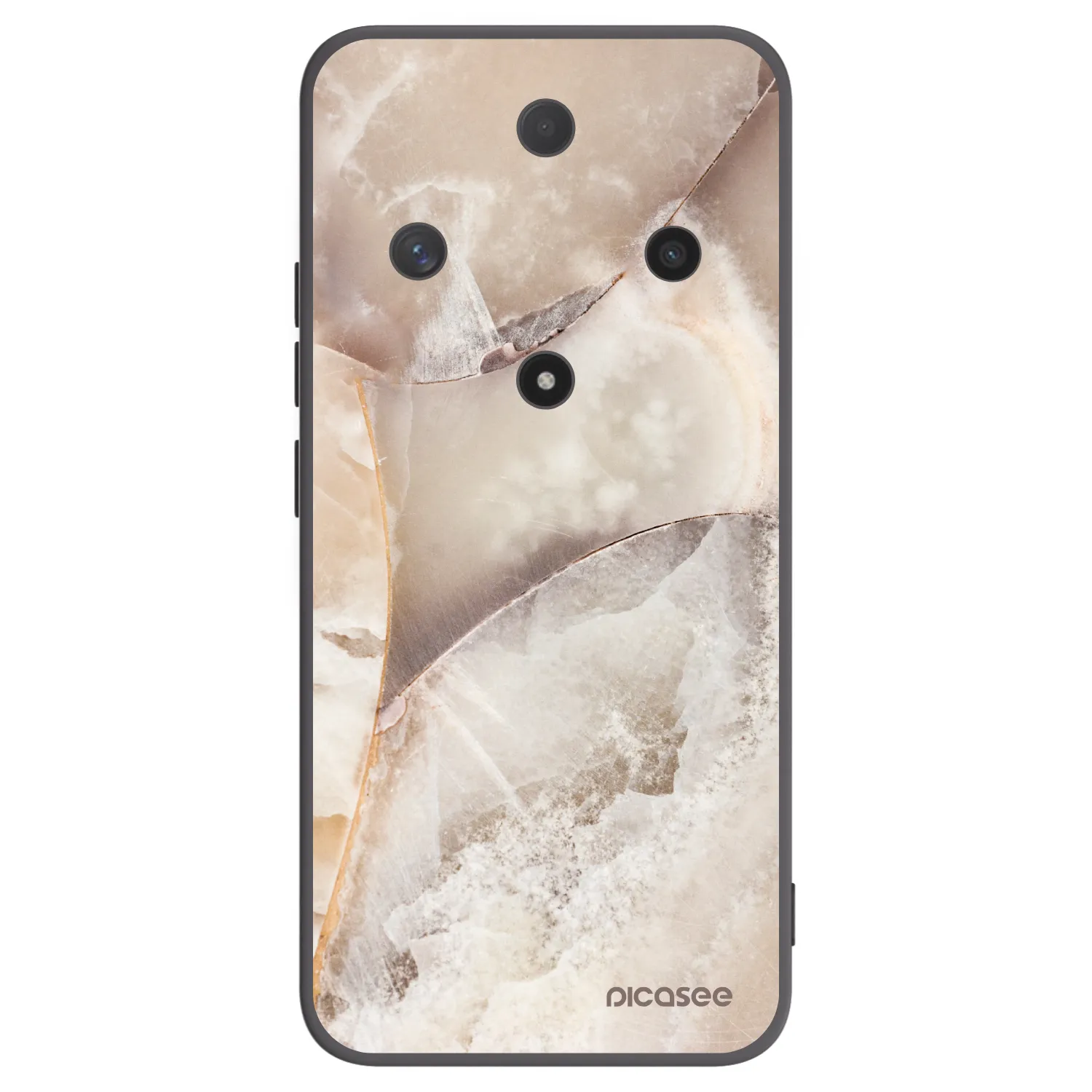 Picasee silikonový černý obal pro Honor Magic6 Lite 5G - Cream marble