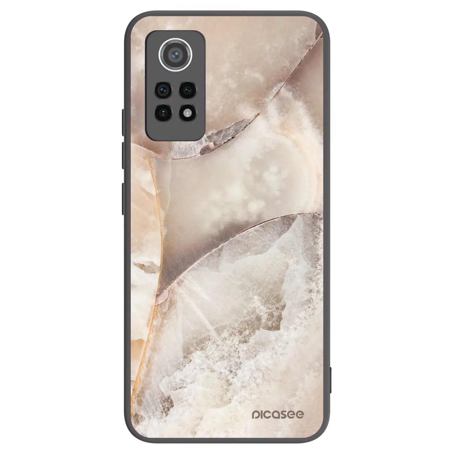 Picasee silikonový černý obal pro Xiaomi Redmi Note 12 Pro 4G - Cream marble