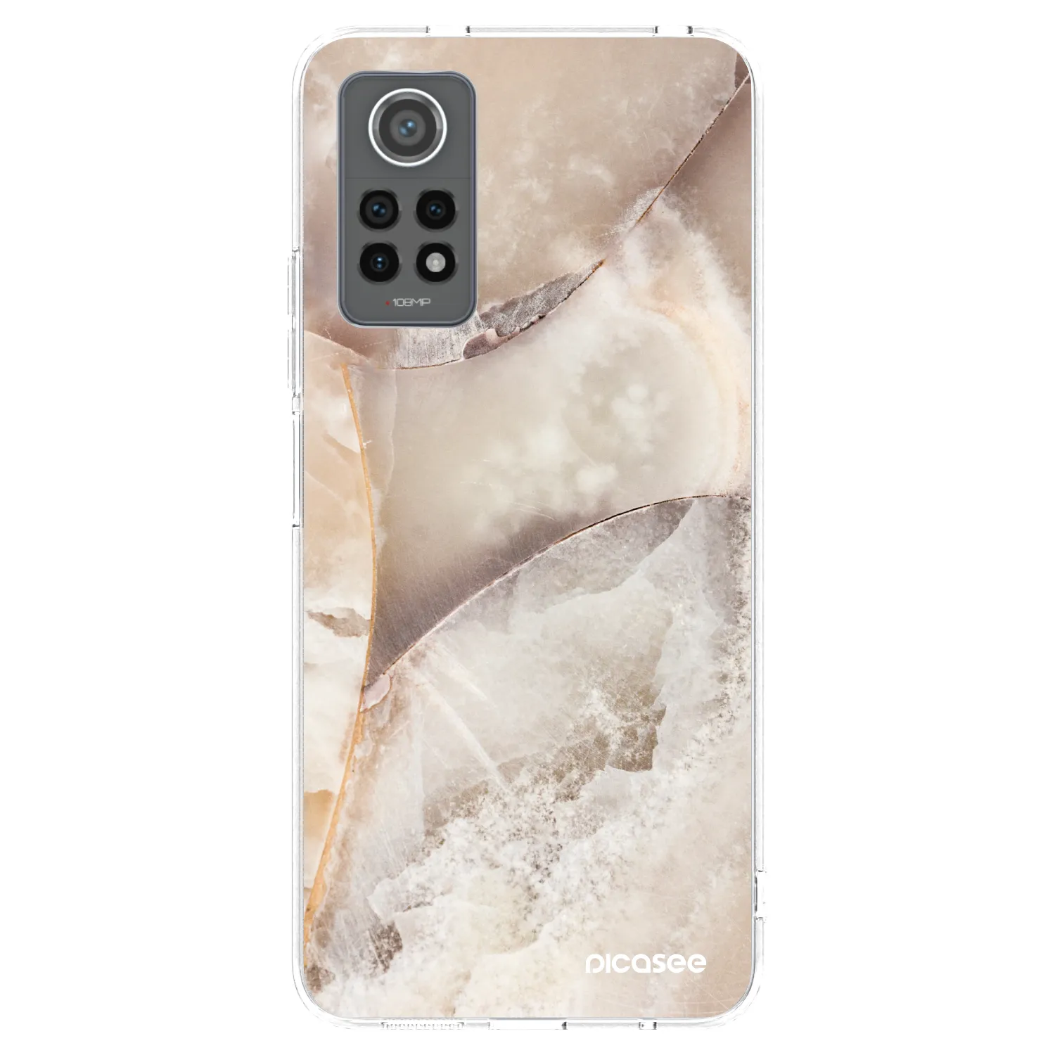 Picasee silikonový průhledný obal pro Xiaomi Redmi Note 12 Pro 4G - Cream marble
