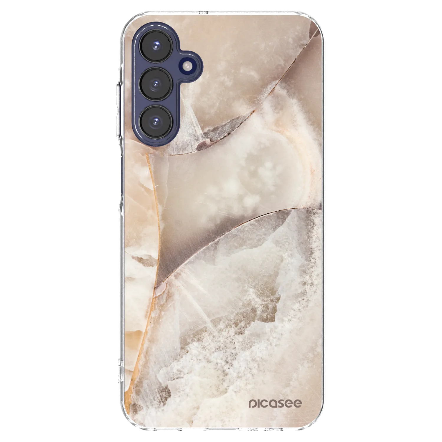Picasee silikonový průhledný obal pro Samsung Galaxy A15 A155F 4G - Cream marble