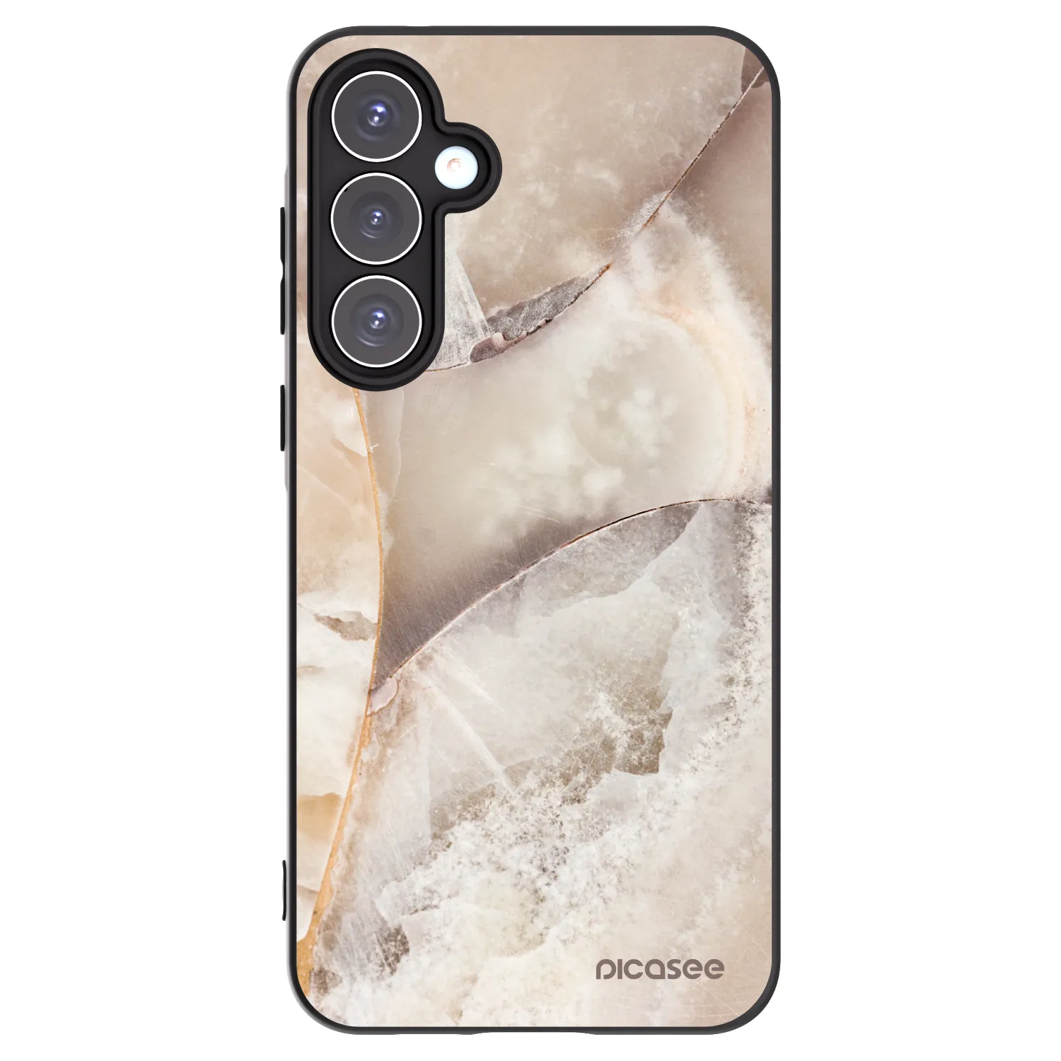 Picasee silikonový černý obal pro Samsung Galaxy A55 5G A556B - Cream marble
