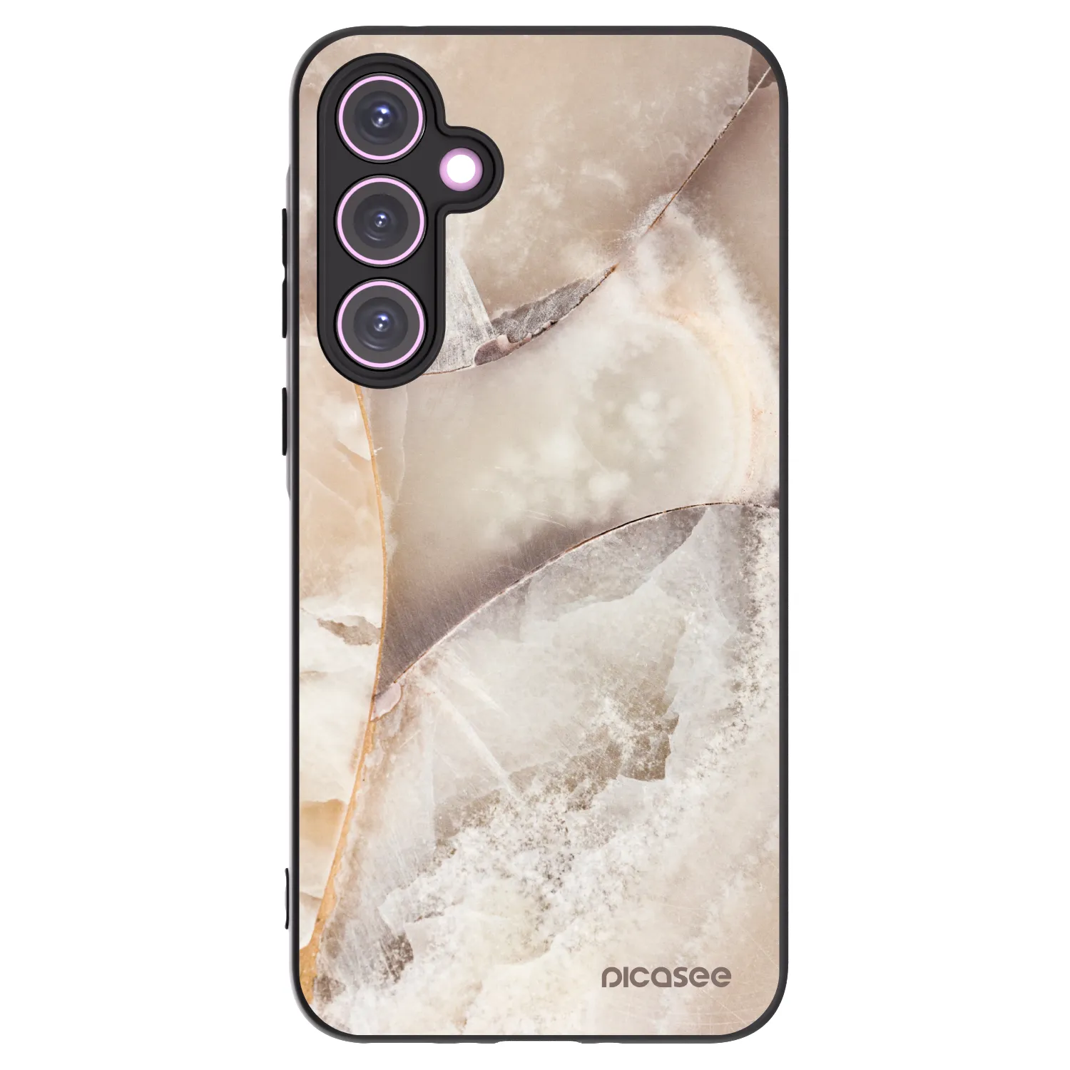 Picasee silikonový černý obal pro Samsung Galaxy A35 5G A356B - Cream marble