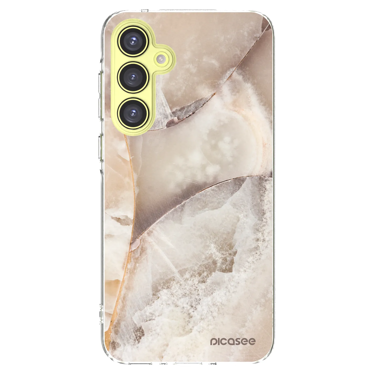Picasee silikonový průhledný obal pro Samsung Galaxy A35 5G A356B - Cream marble