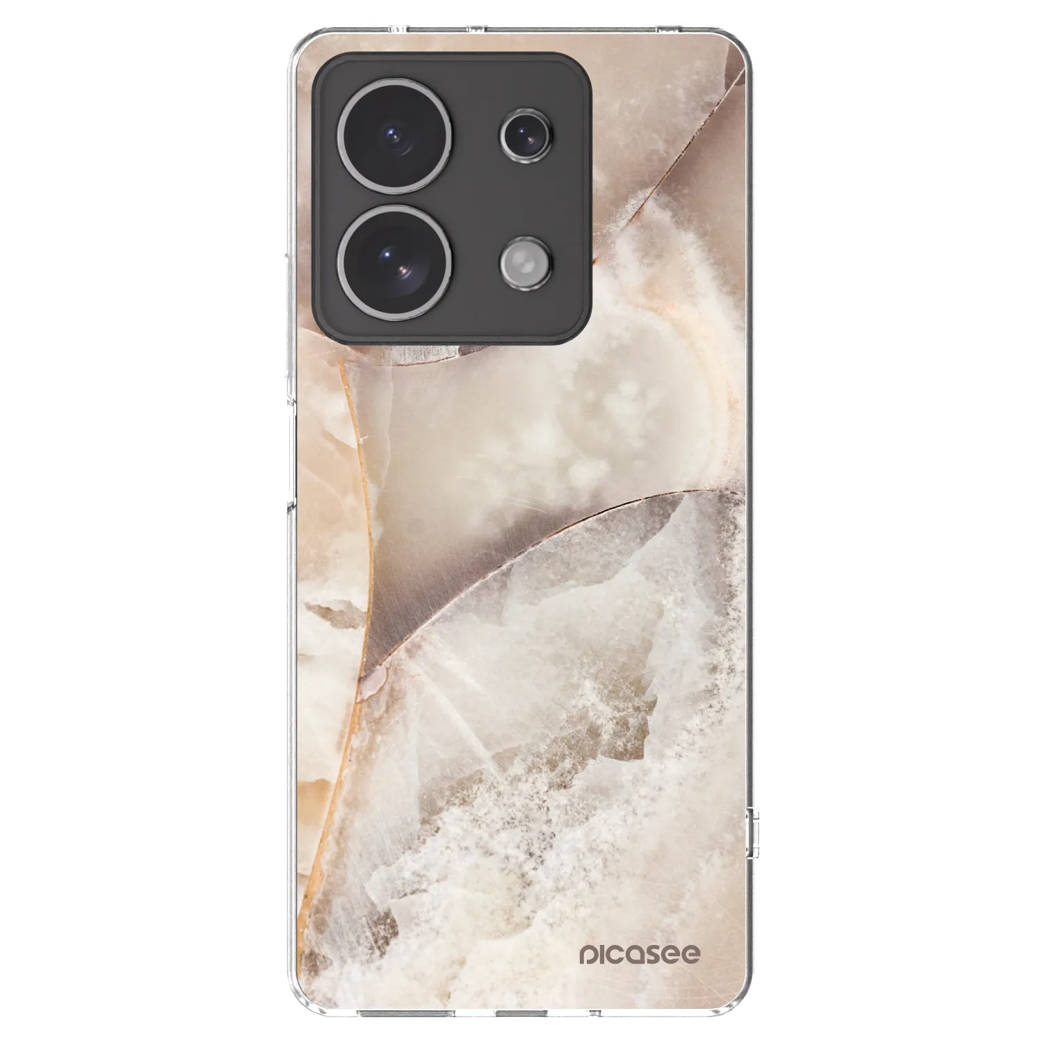 Picasee silikonový průhledný obal pro Xiaomi Redmi Note 13 4G - Cream marble