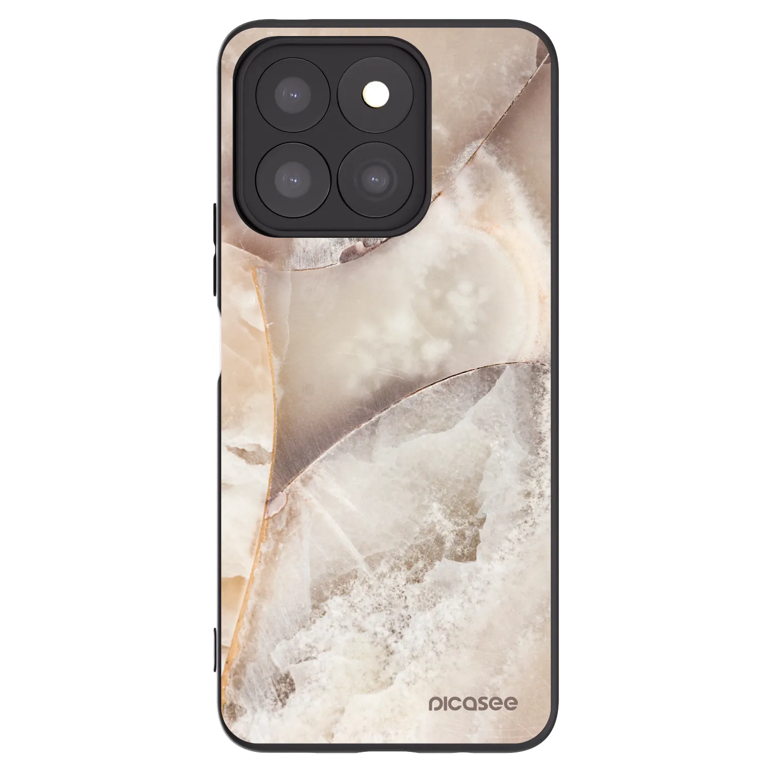 Picasee silikonový černý obal pro Honor X8b - Cream marble