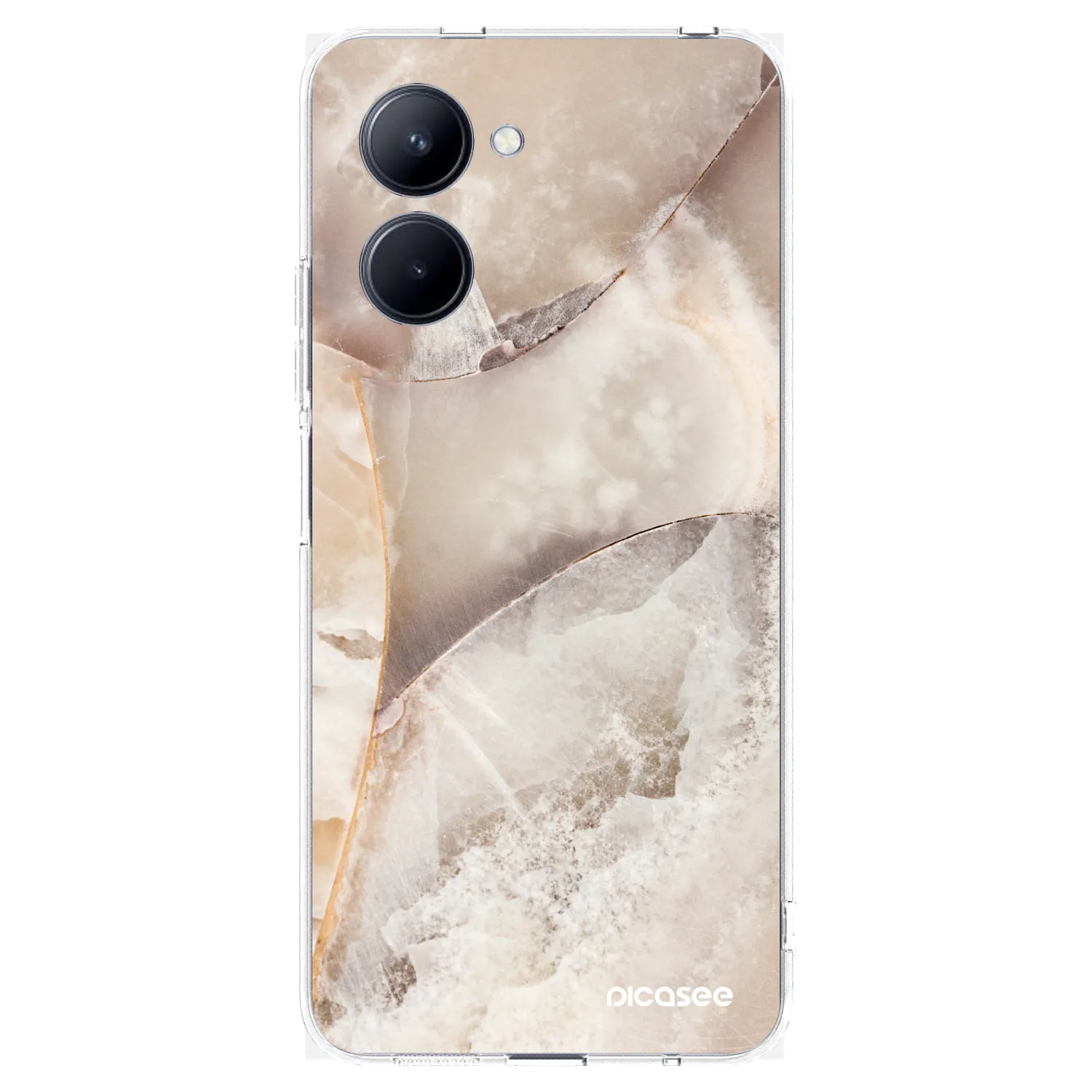 Picasee silikonový průhledný obal pro Realme C33 (2023) - Cream marble