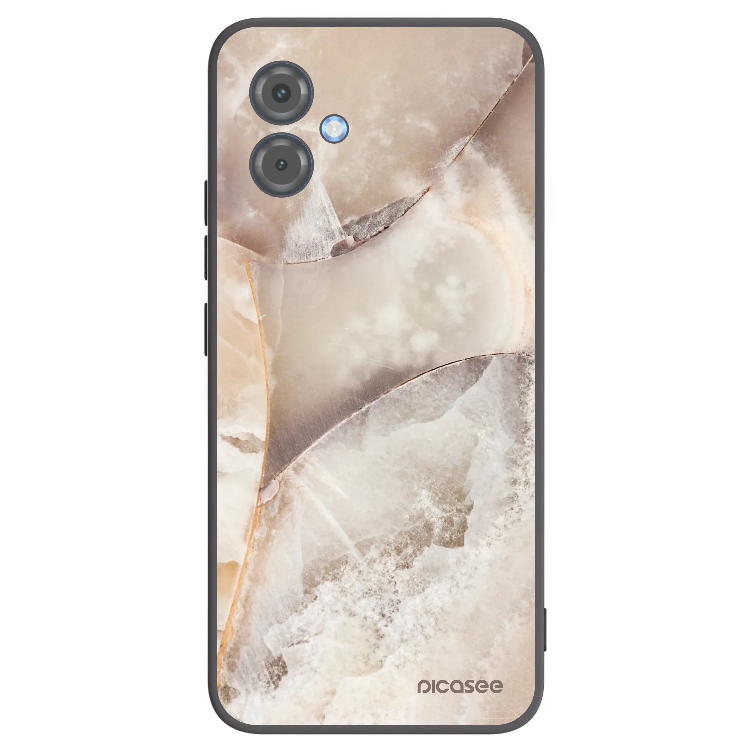 Picasee silikonový černý obal pro Motorola Moto G14 - Cream marble