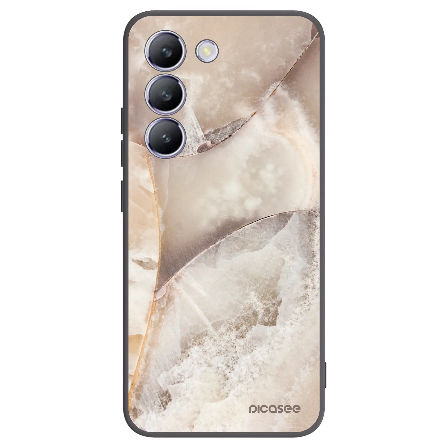 Picasee silikonový černý obal pro Vivo V40 SE 5G - Cream marble