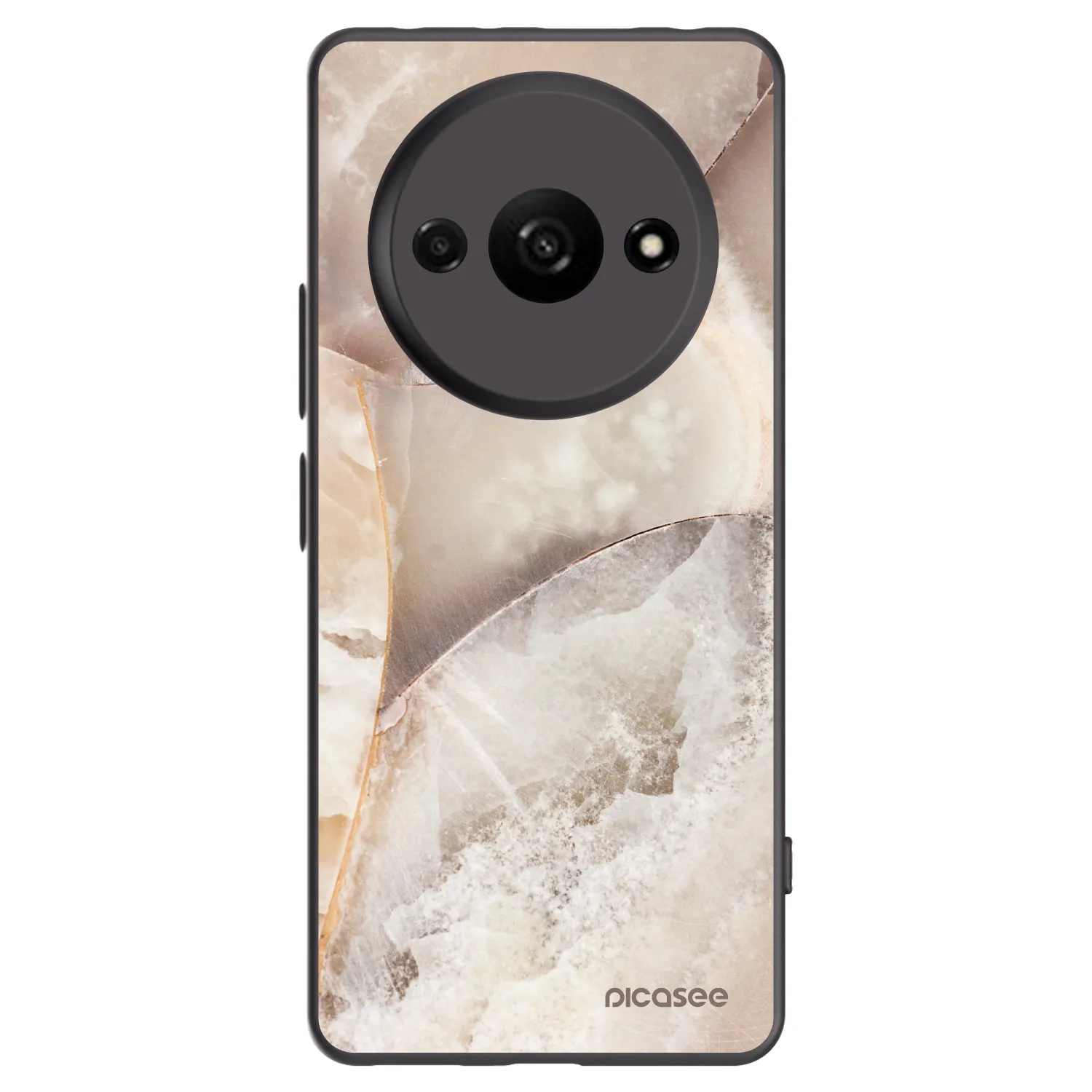 Picasee silikonový černý obal pro Xiaomi Redmi A3 - Cream marble