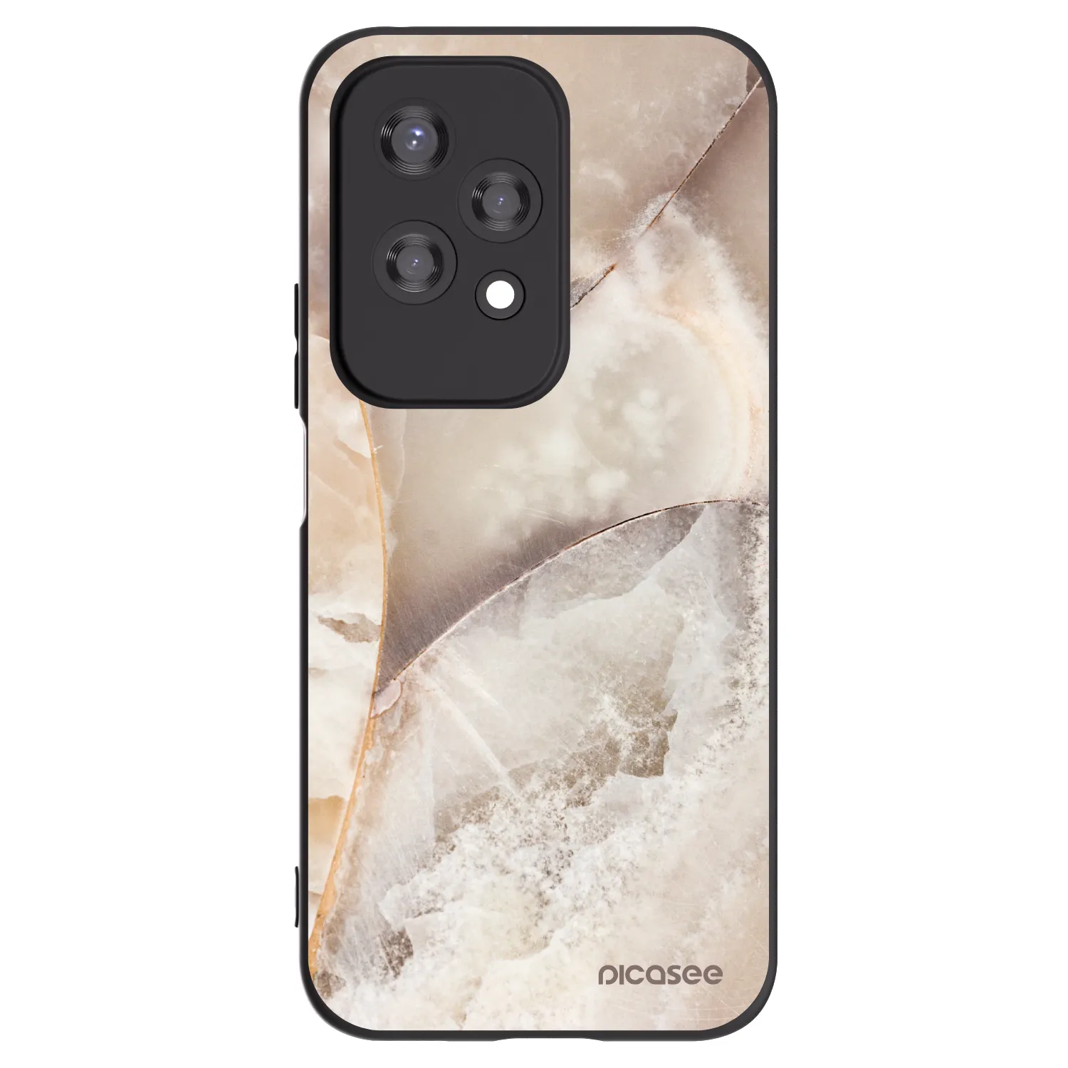 Picasee silikonový černý obal pro Honor 200 Lite - Cream marble