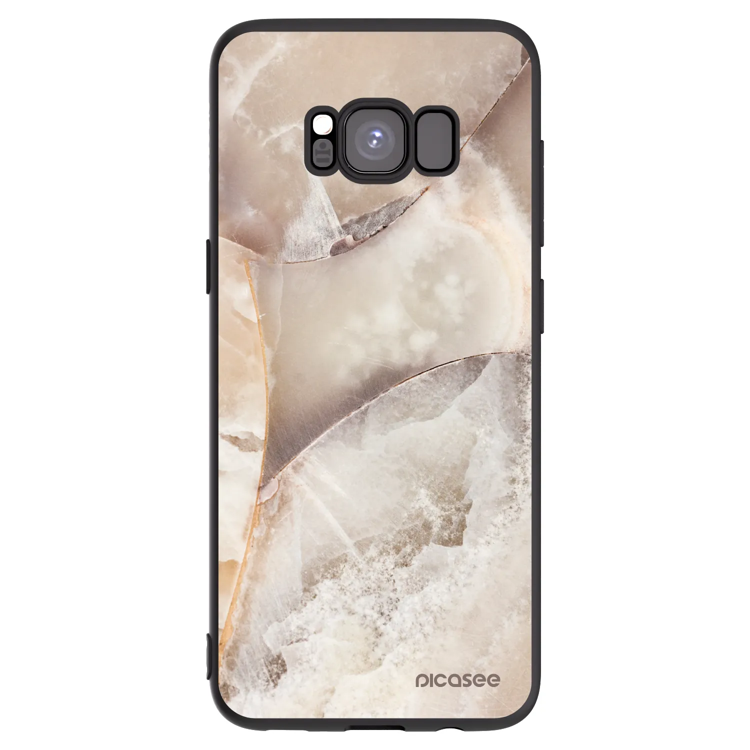 Picasee silikonový černý obal pro Samsung Galaxy S8 G950F - Cream marble