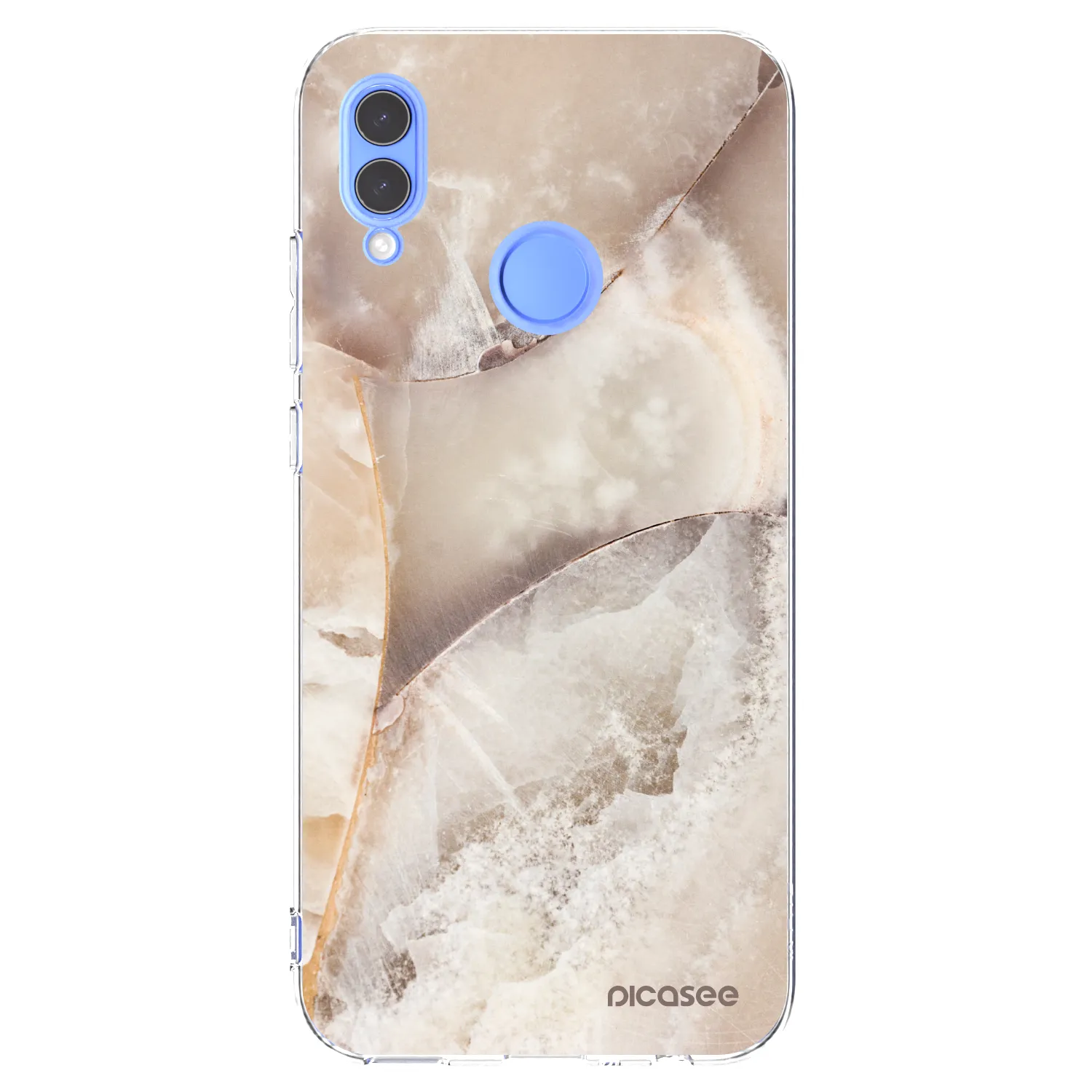 Picasee silikonový průhledný obal pro Huawei P Smart 2019 - Cream marble