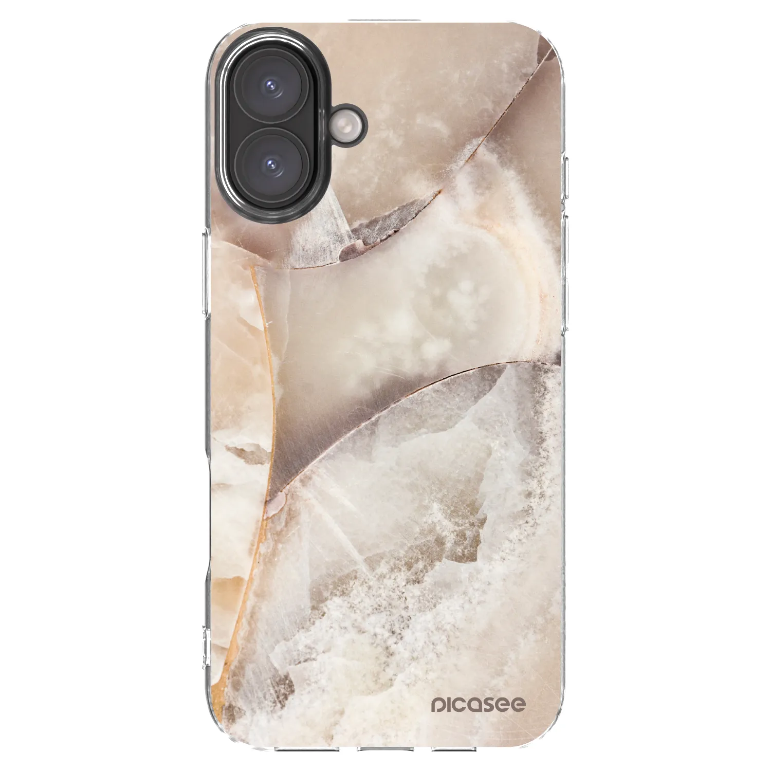 Picasee silikonový průhledný obal pro Apple iPhone 16 Plus - Cream marble