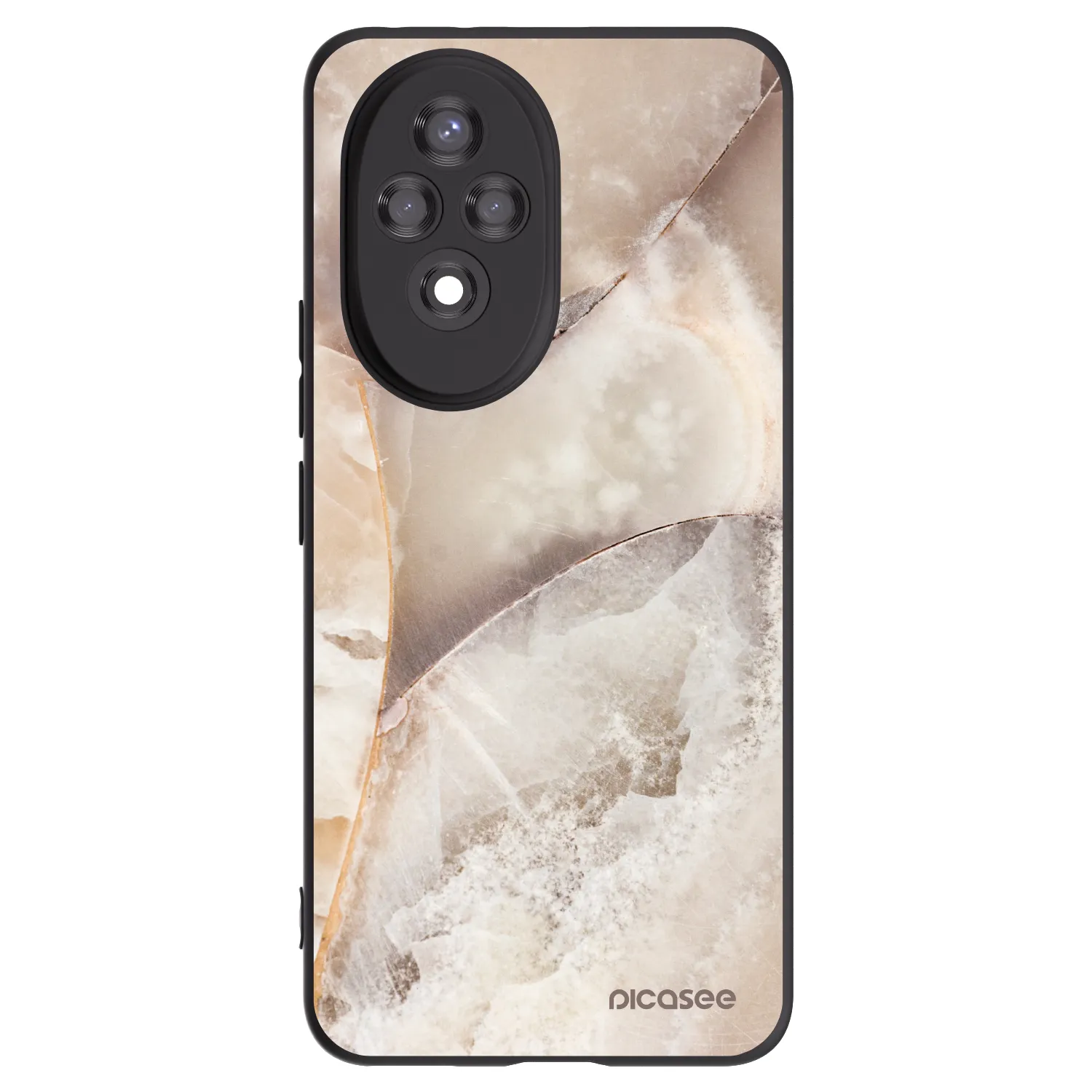 Picasee silikonový černý obal pro Honor 200 5G - Cream marble