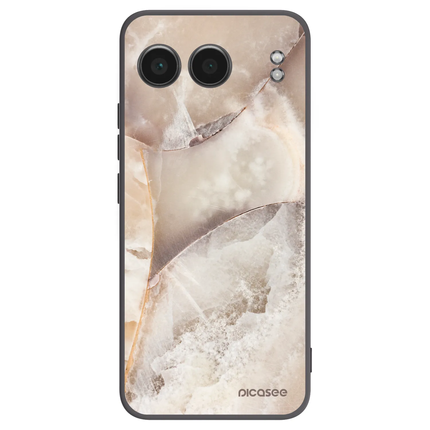 Picasee silikonový černý obal pro OnePlus Nord 4 - Cream marble