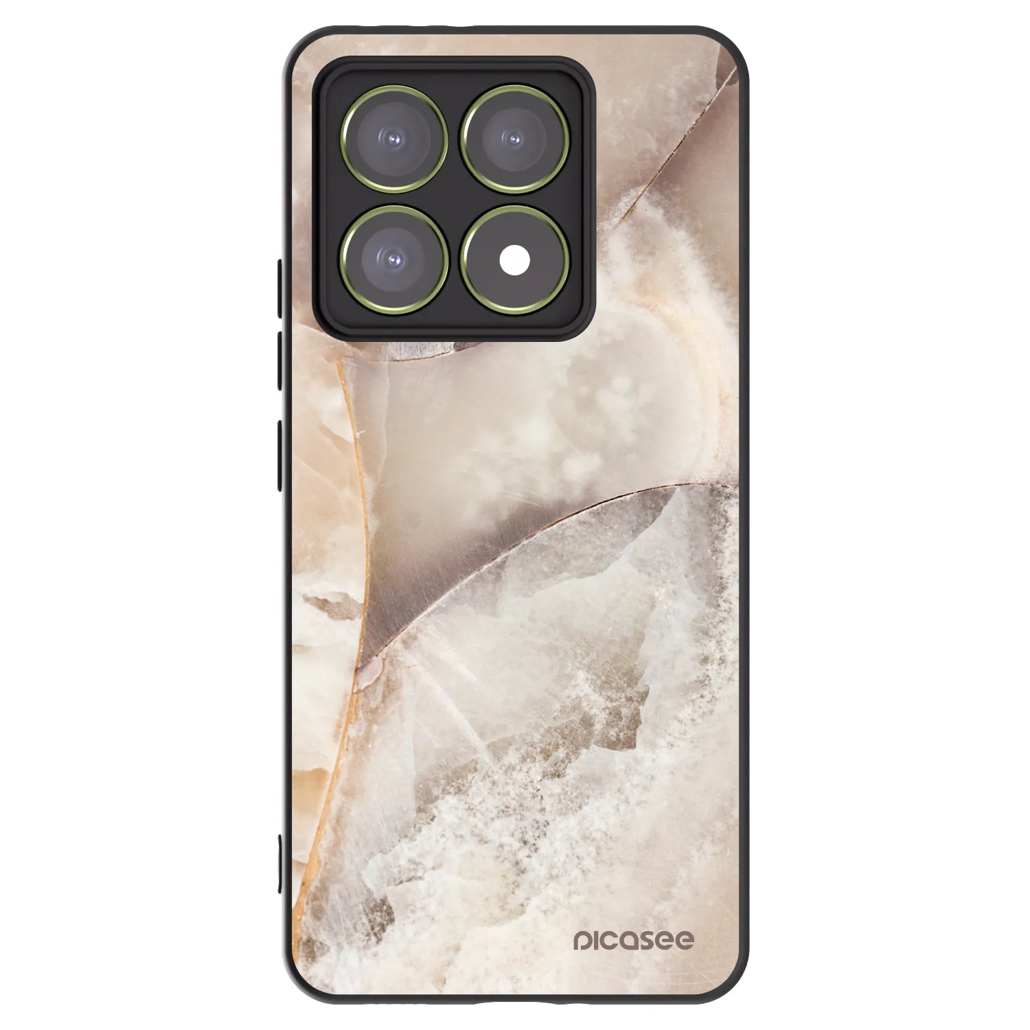 Picasee silikonový černý obal pro Xiaomi 14T - Cream marble
