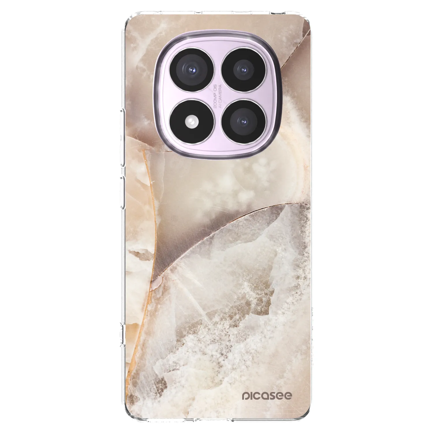 Picasee silikonový průhledný obal pro Xiaomi Redmi Note 14 Pro 5G - Cream marble