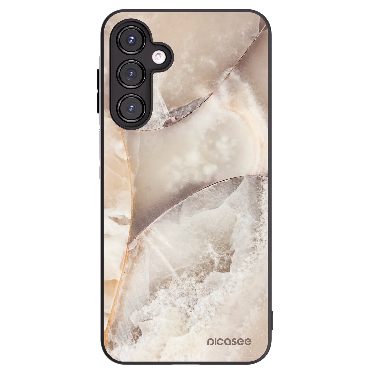 Picasee silikonový černý obal pro Samsung Galaxy A16 5G - Cream marble