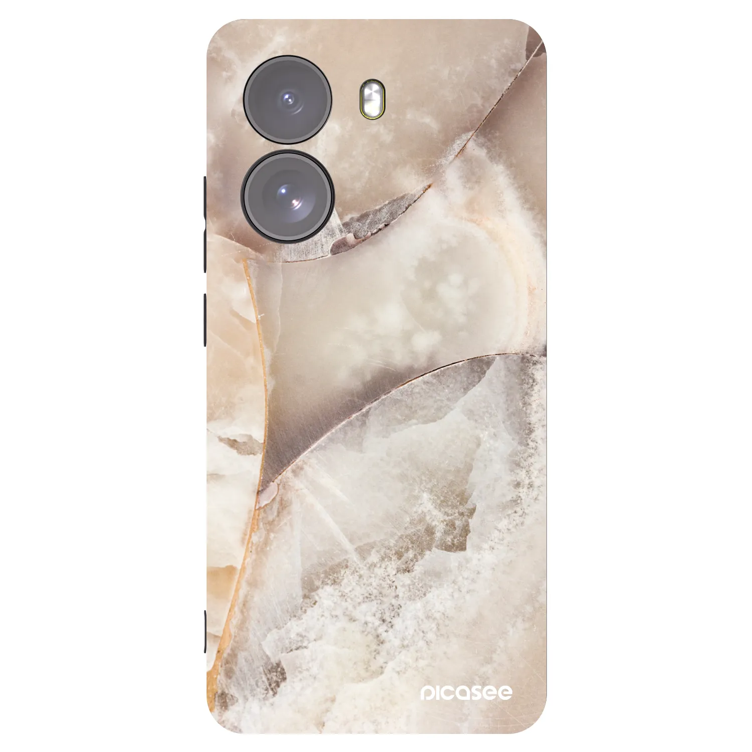 Picasee silikonový černý obal pro Xiaomi Poco X7 - Cream marble