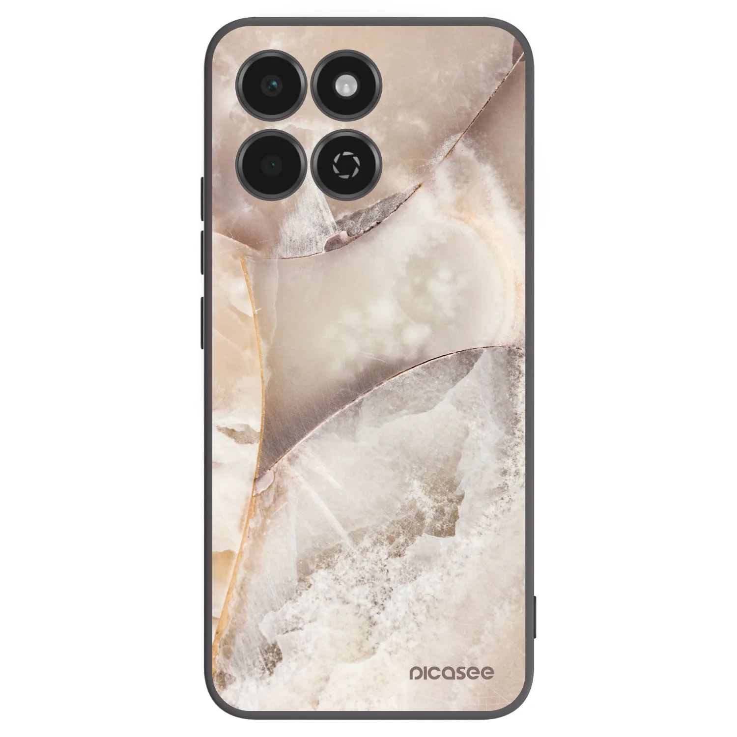 Picasee silikonový černý obal pro Honor 200 Smart 5G - Cream marble