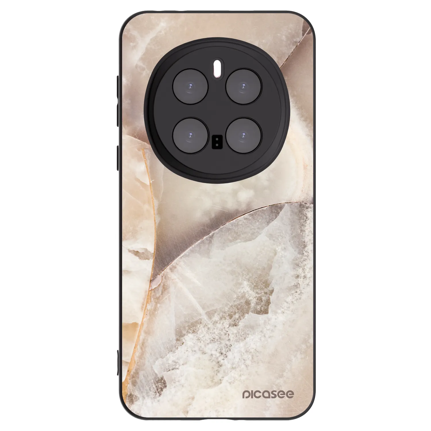 Picasee silikonový černý obal pro Honor Magic7 Pro 5G - Cream marble
