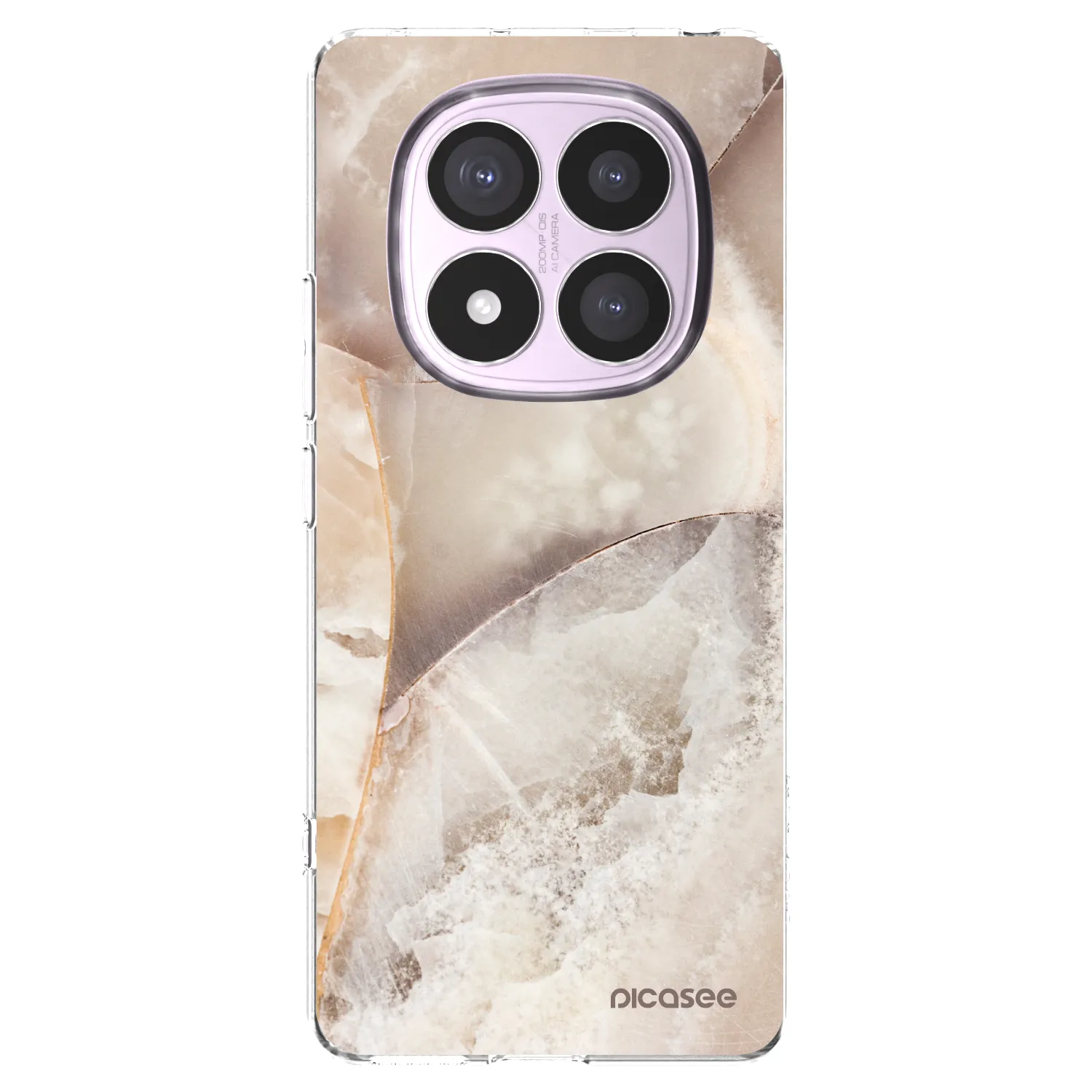 Picasee silikonový průhledný obal pro Xiaomi Redmi Note 14 Pro 4G - Cream marble