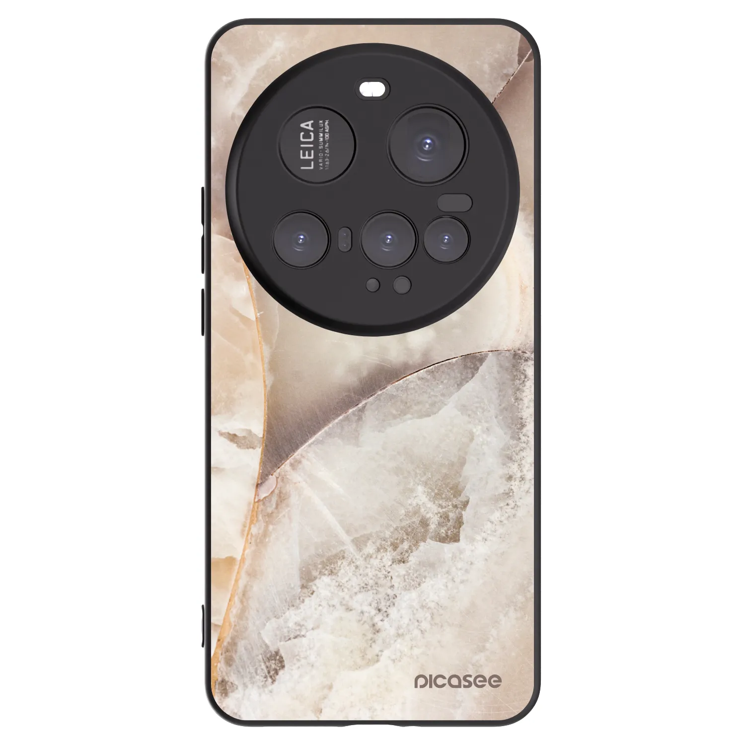 Picasee silikonový černý obal pro Xiaomi 15 Ultra - Cream marble