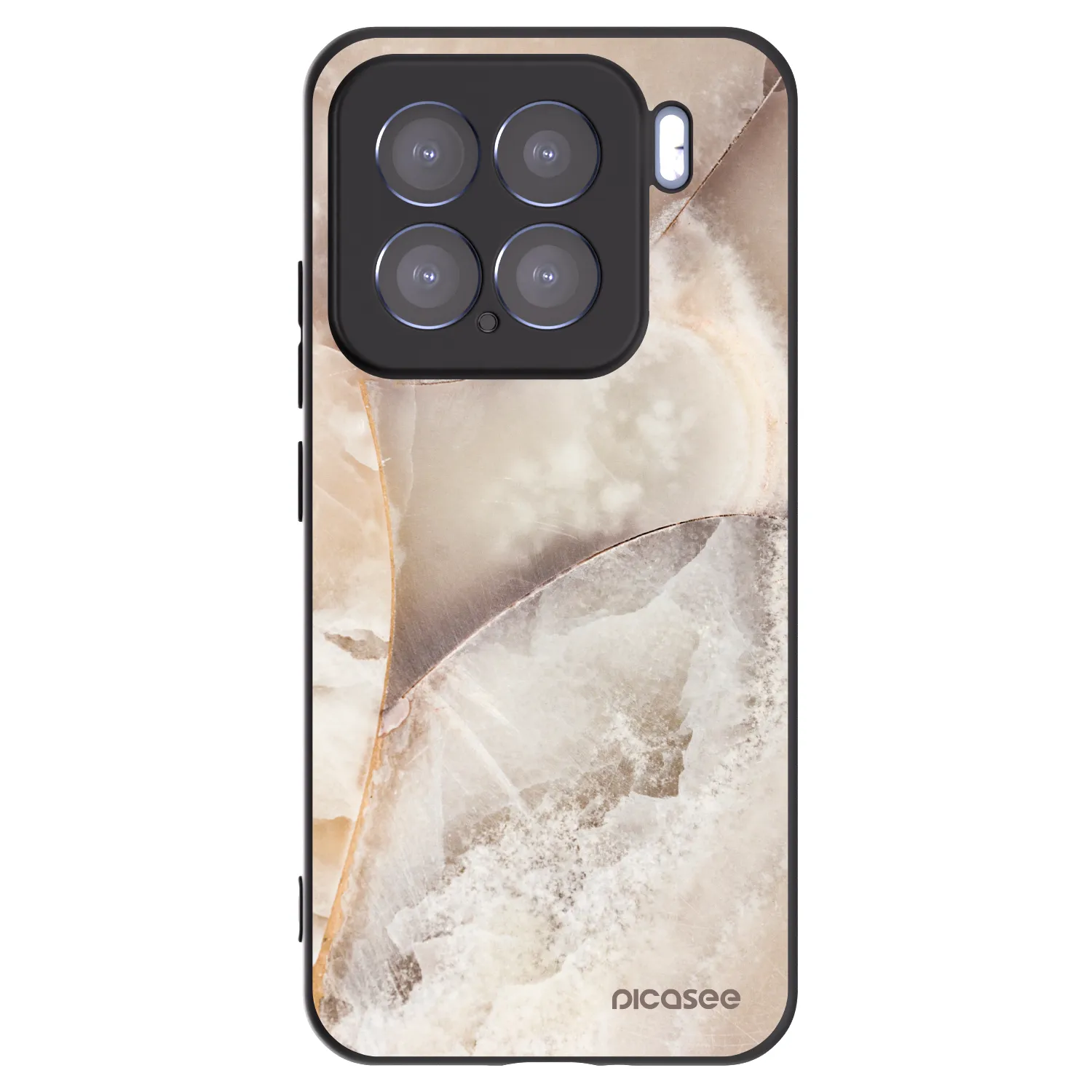 Picasee silikonový černý obal pro Xiaomi 15 - Cream marble