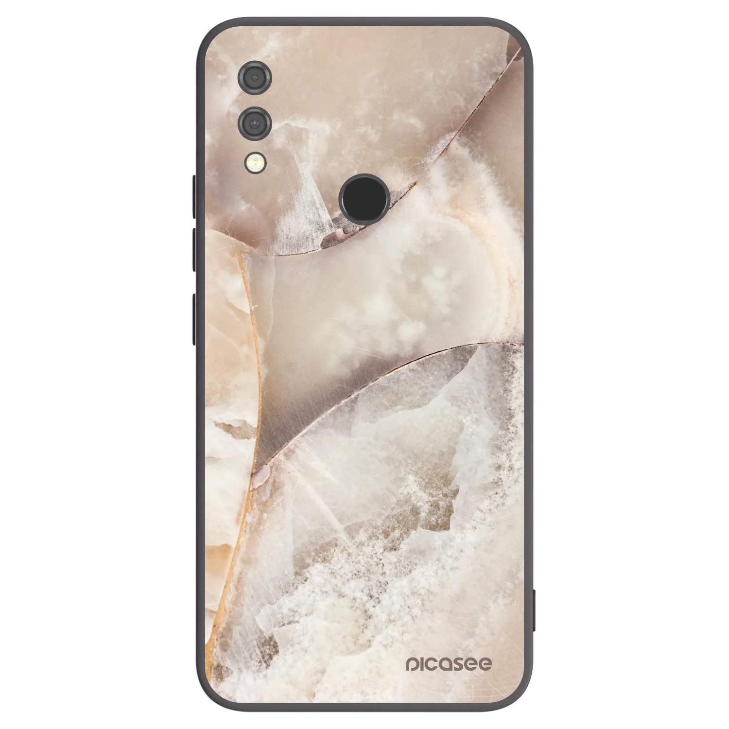 Picasee silikonový černý obal pro Xiaomi Redmi Note 7 - Cream marble