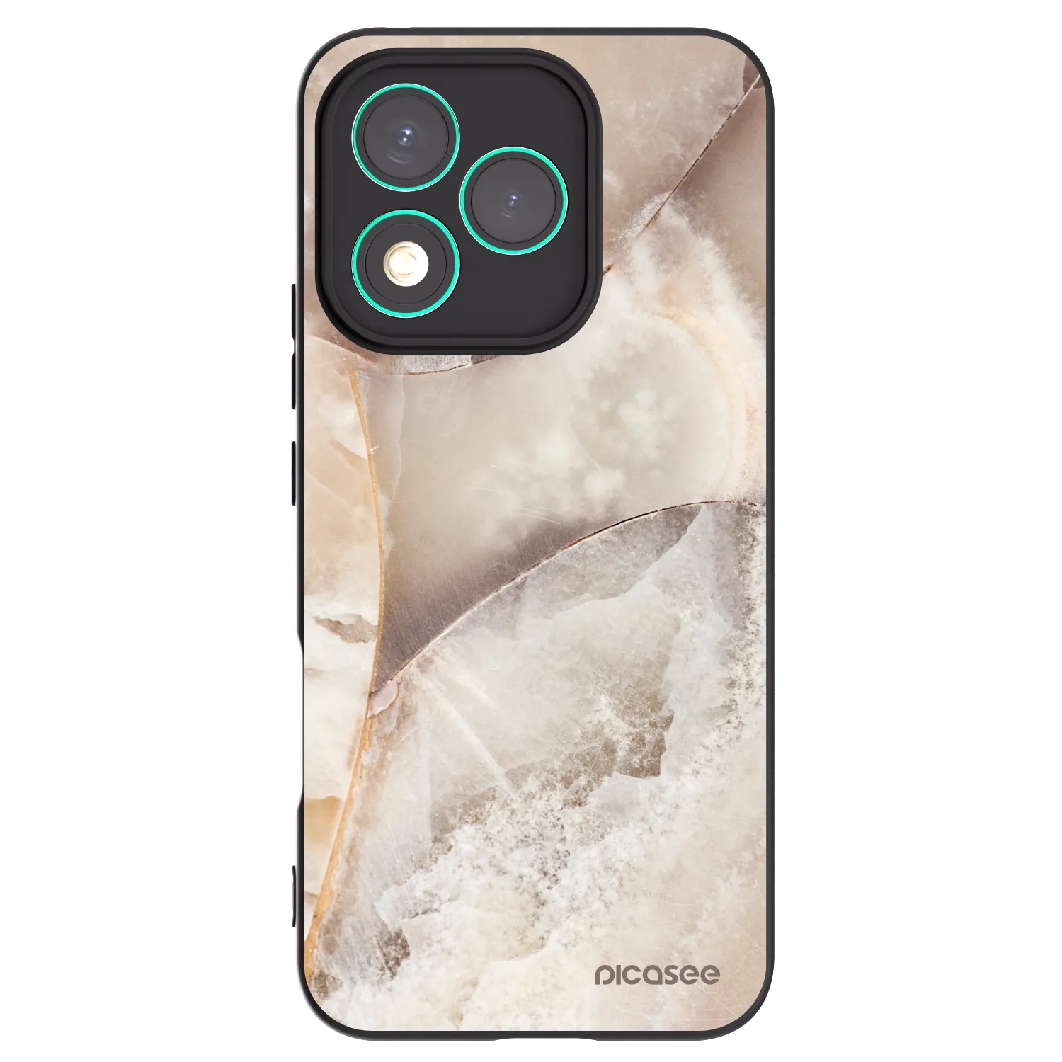 Picasee silikonový černý obal pro Honor 400 Lite 5G - Cream marble