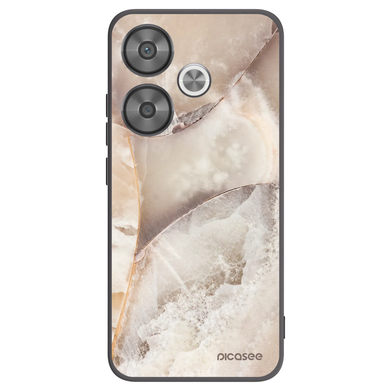 Picasee silikonový černý obal pro Xiaomi Poco F6 - Cream marble