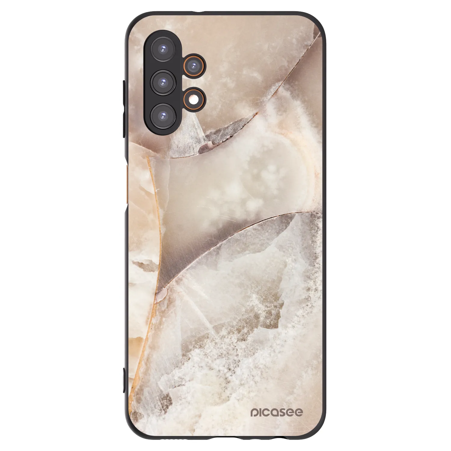 Picasee silikonový černý obal pro Samsung Galaxy A13 5G - Cream marble