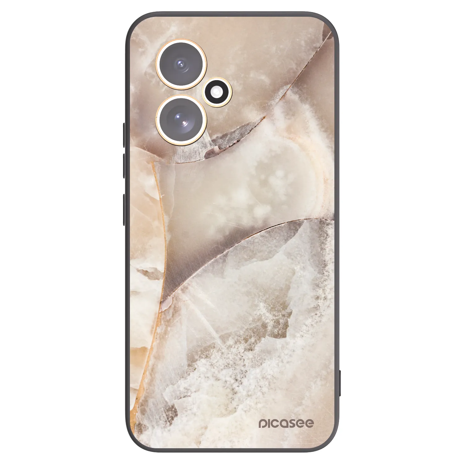 Picasee silikonový černý obal pro Honor 400 5G - Cream marble