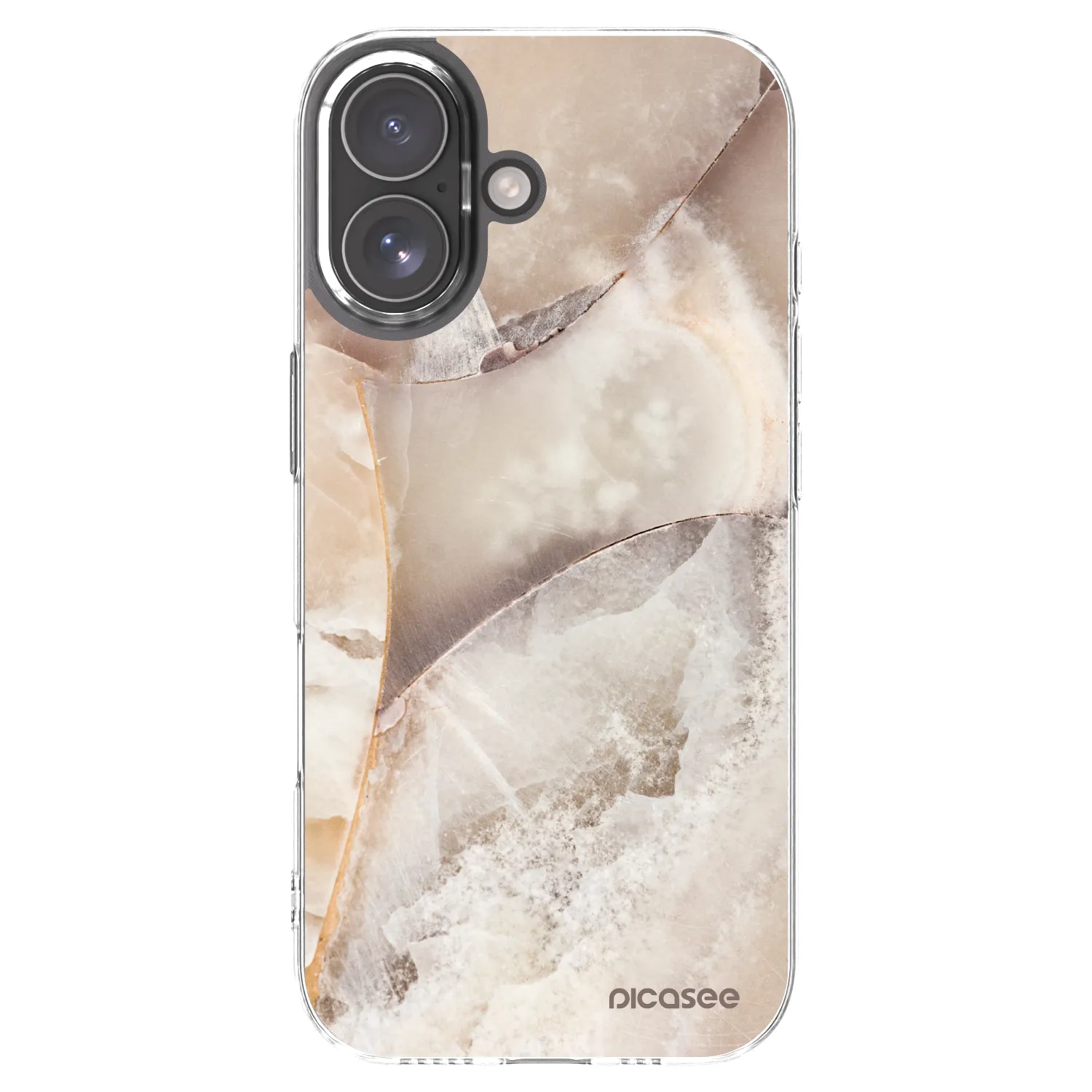Picasee silikonový průhledný obal pro Apple iPhone 17 - Cream marble