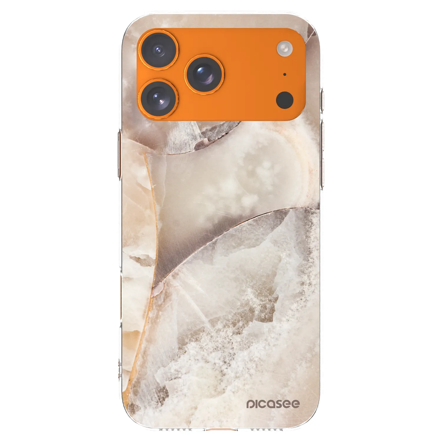 Picasee silikonový průhledný obal pro Apple iPhone 17 Pro Max - Cream marble