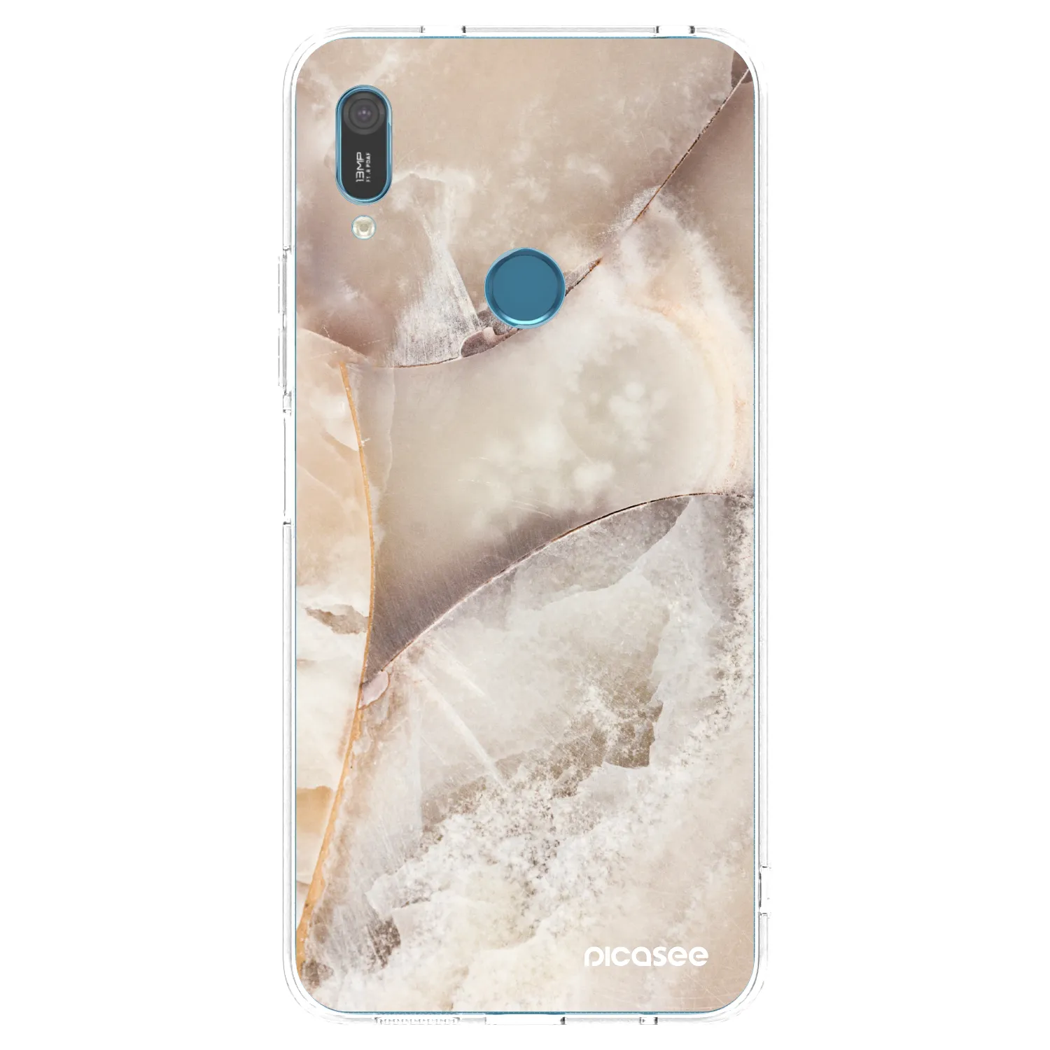 Picasee silikonový průhledný obal pro Huawei Y6 2019 - Cream marble