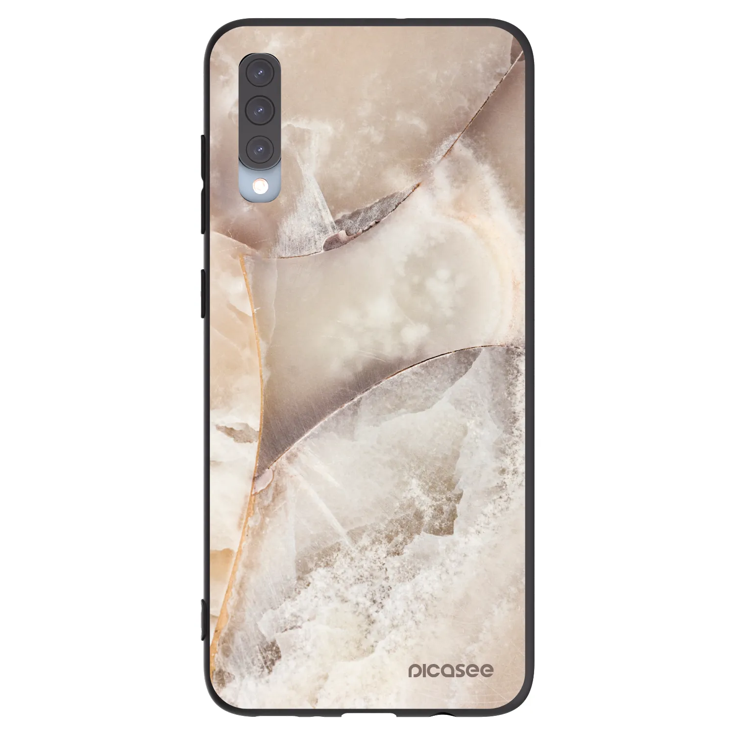 Picasee silikonový černý obal pro Samsung Galaxy A70 A705F - Cream marble