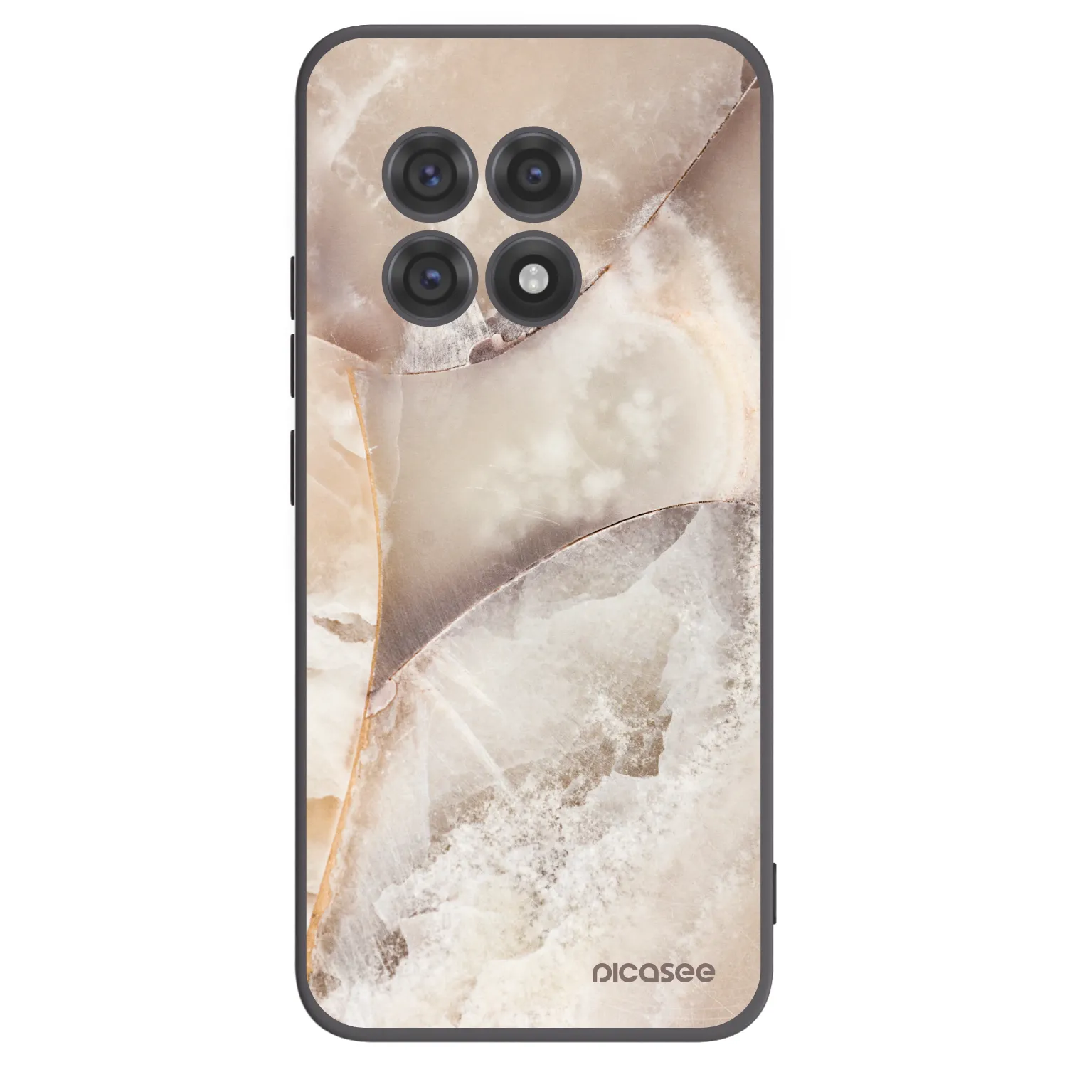 Picasee silikonový černý obal pro OnePlus 13R 5G - Cream marble
