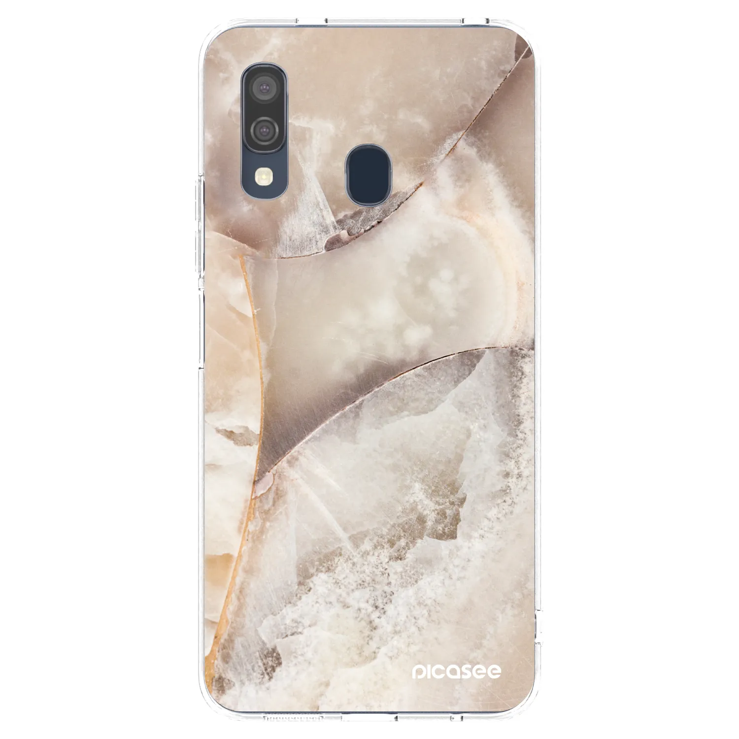Picasee silikonový průhledný obal pro Samsung Galaxy A40 A405F - Cream marble