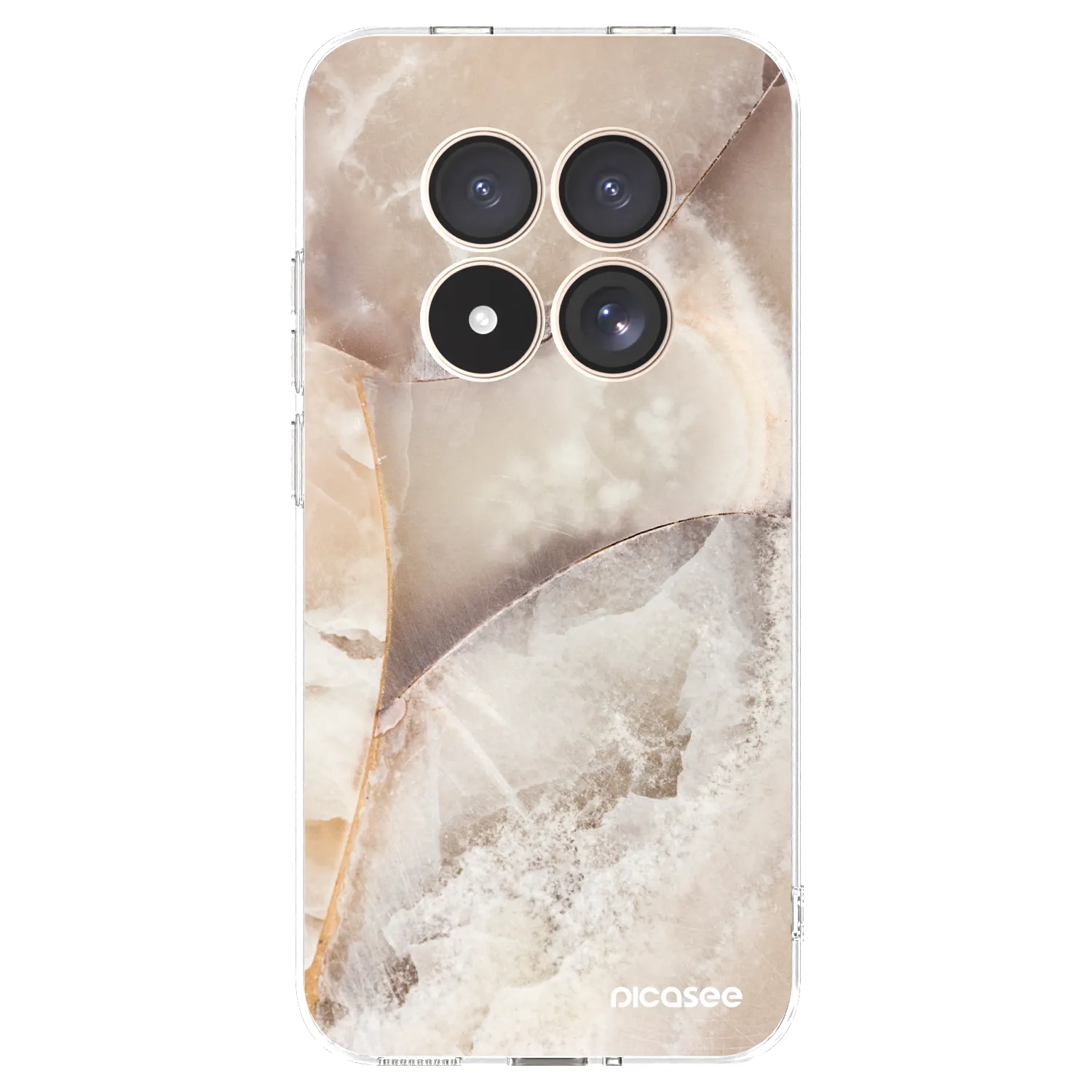 Picasee silikonový průhledný obal pro Xiaomi Redmi Note 15 Pro 4G - Cream marble