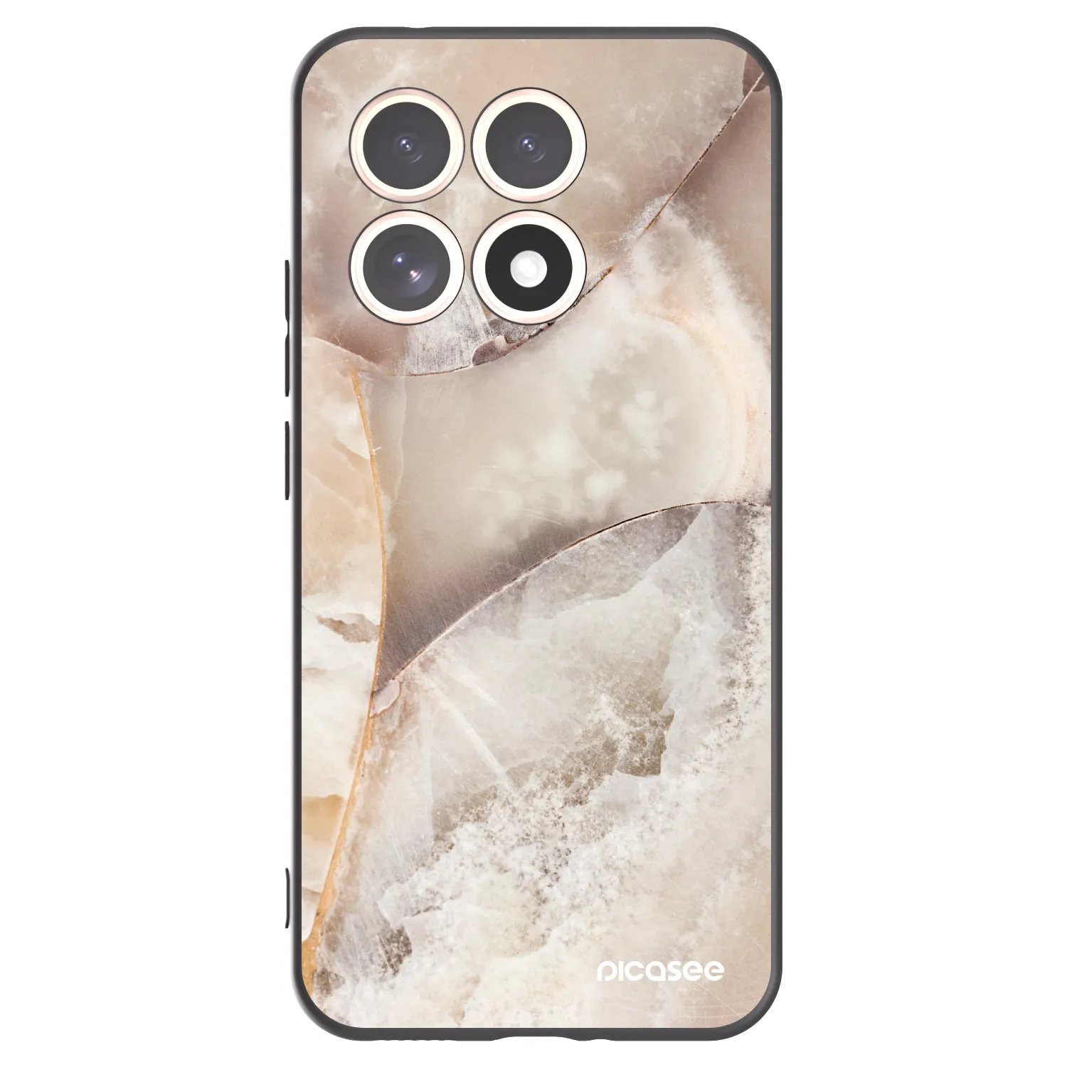 Picasee silikonový černý obal pro Xiaomi 15T - Cream marble